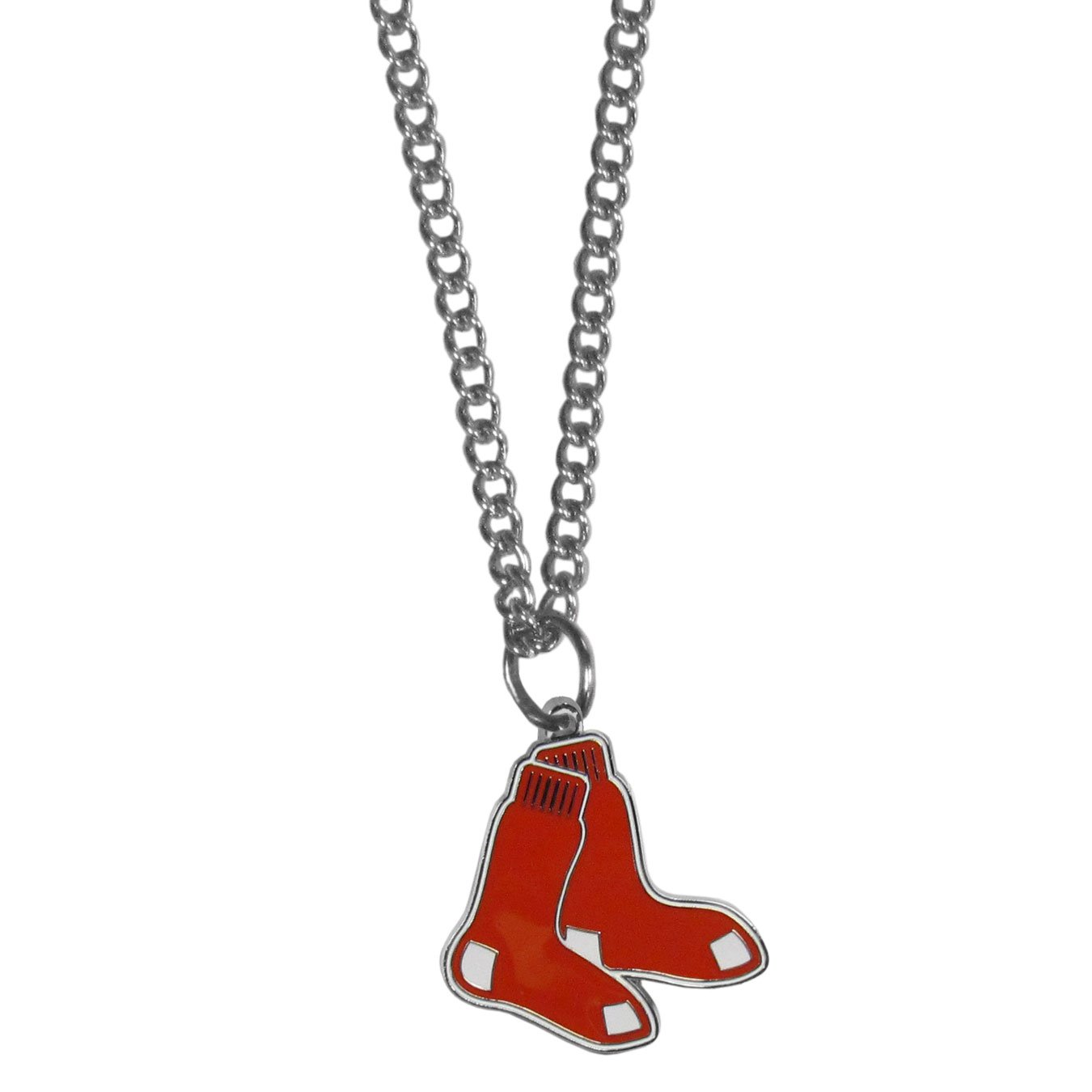 SiskiyouMLB Chain Necklace with Small Pendant, 20" Snake Chain
