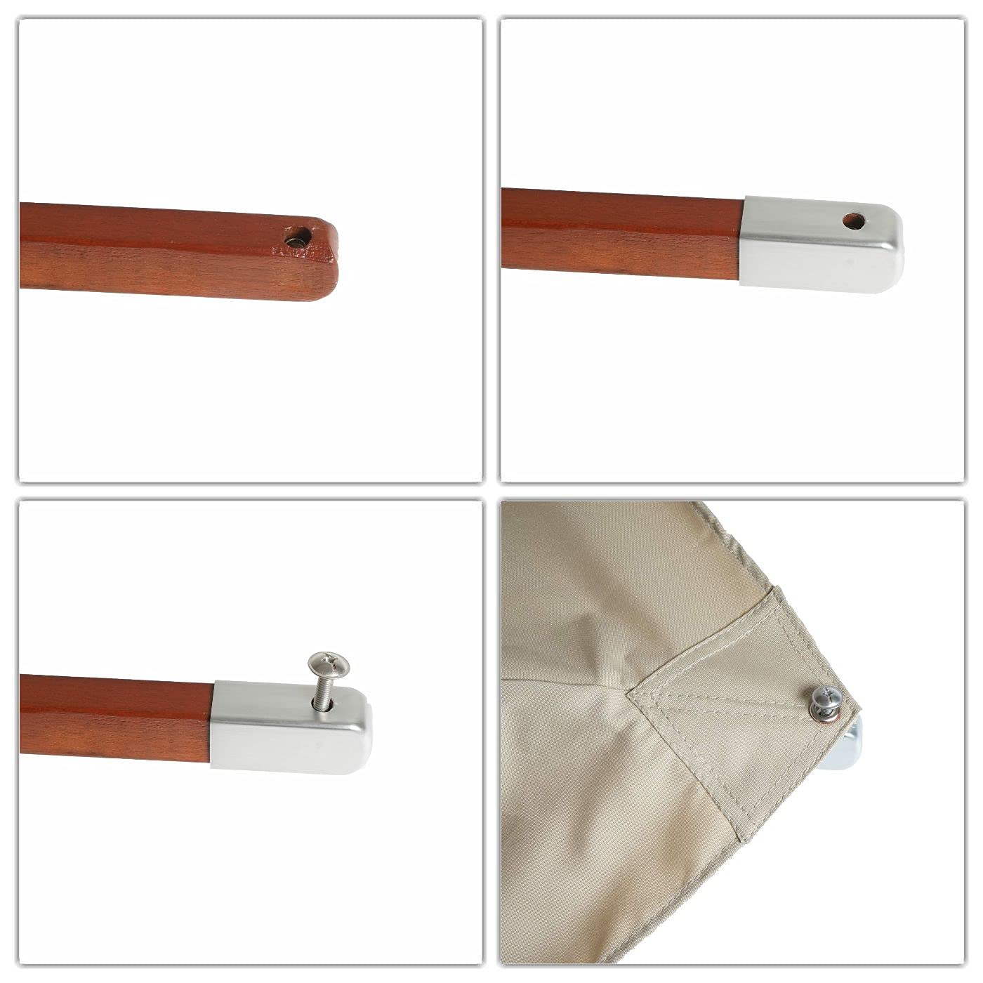 Mendler Wymienny pokrowiec do gastronomii drewniany parasol przeciwsłoneczny HWC-C57, pokrowiec na parasol przeciwsłoneczny, prostokątny, 3 x 3 m, poliester, 3 kg – antracyt