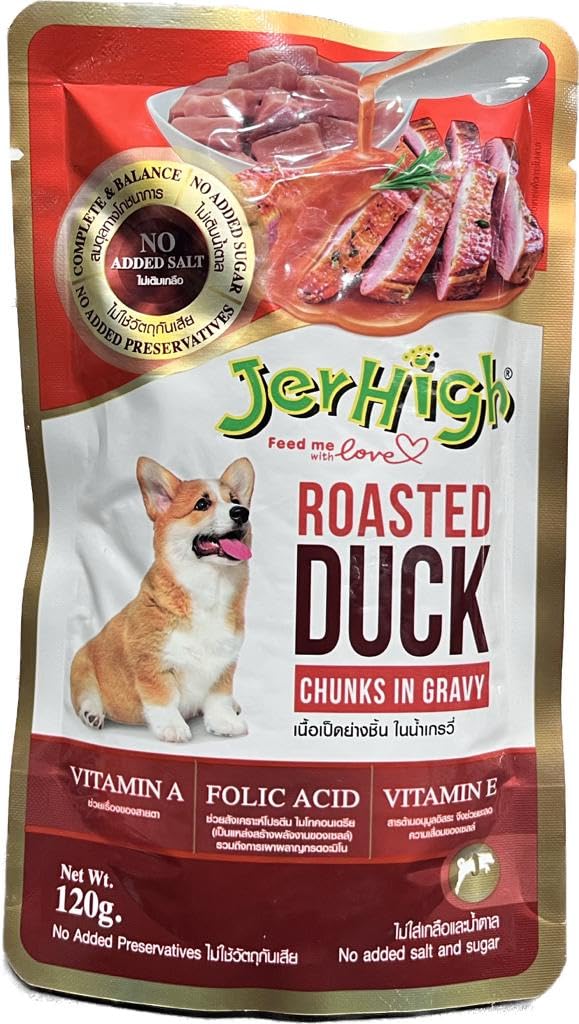 JerHigh Roasted Duck Chunks in Gravy with Vitamin A Folic Acid and Vitamin E Wet Food120gms (36) (B0C77P6YTF) Amazon Price History, Amazon Price Tracker