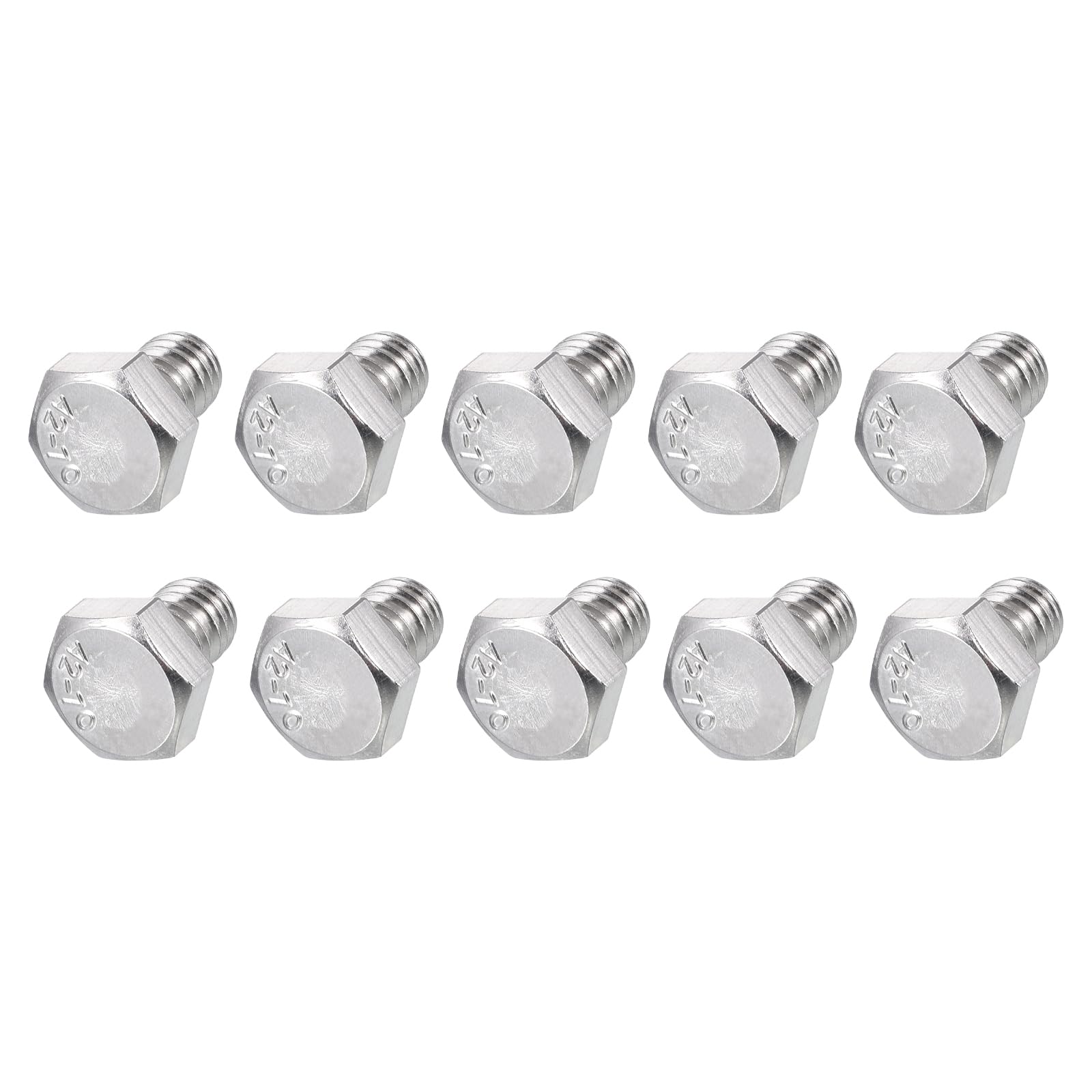 METALLIXITY Hex Bolts (M6-1x8mm) 50Pcs, 304 Stainless Steel Coarse Fully Threaded Hex Head Screw Bolt Machine Screws