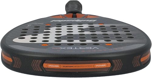 Bullpadel Vertex 04 25 Unstrung 370G Padel Racket Padel Racket Dark Grey - Orange - 8