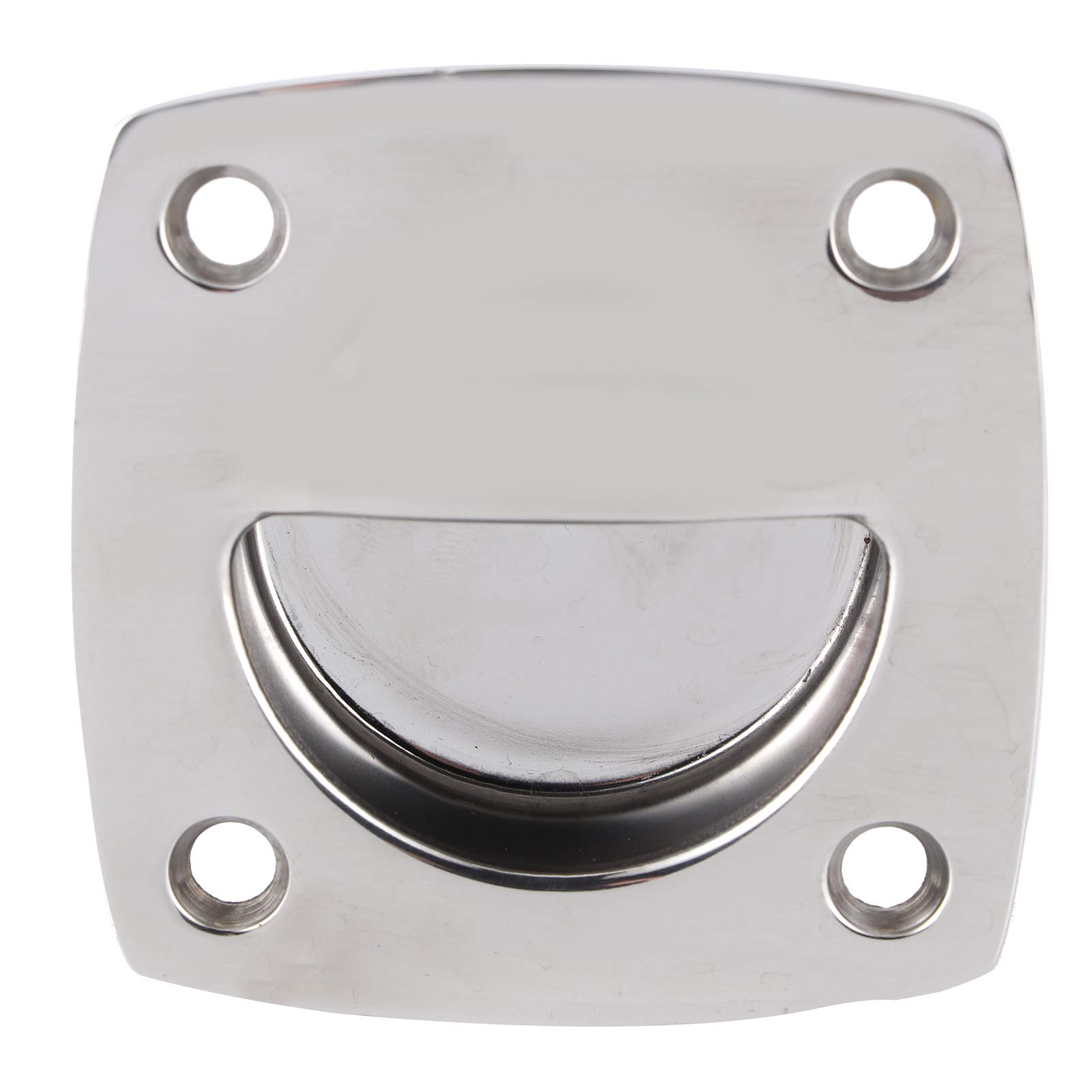 Yuecoom Flush Pull Handle, 316 Stainless Steel Flush Hatch Pull Ring, Square Hatch Pull Handle for Marine Yacht Boat Accessories