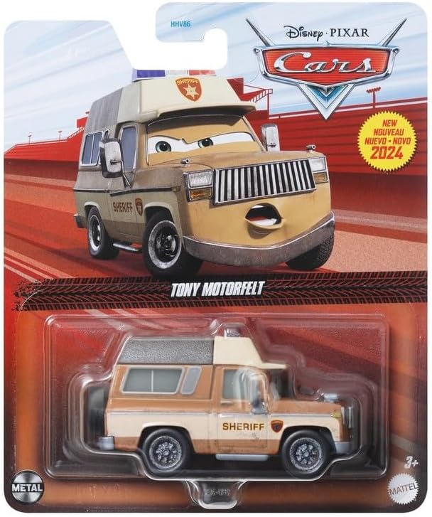 Hot Wheels Monster Trucks Pixar Cars Tony Motorfelt (Sheriff), Metal 1:55 Scale