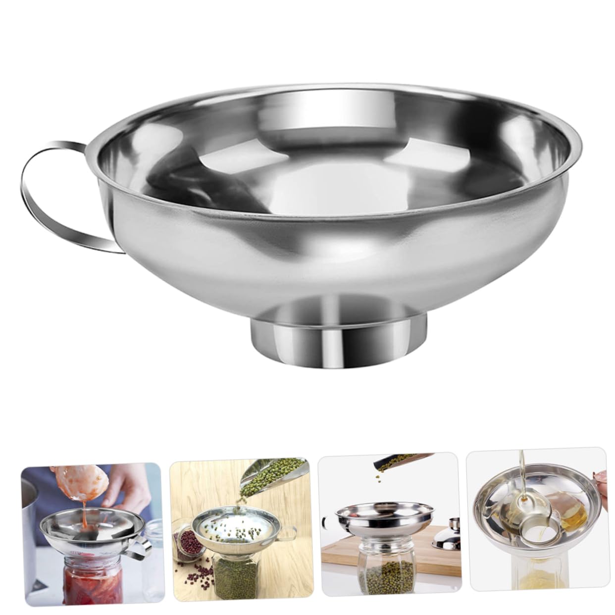 Amosfun 8pezzi Imbuto Inossidabile Per Imbuto Versatile Per Trasferimento Liquidi e Canning Per Marmellate e Condimenti