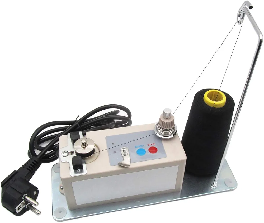 CKPSMS Marque - Le bobineur et le support de fil automatique 220V Adapter Bobines à trou central 1/4 "(6mm) (KP-SBW01 Europe Plug 220V)