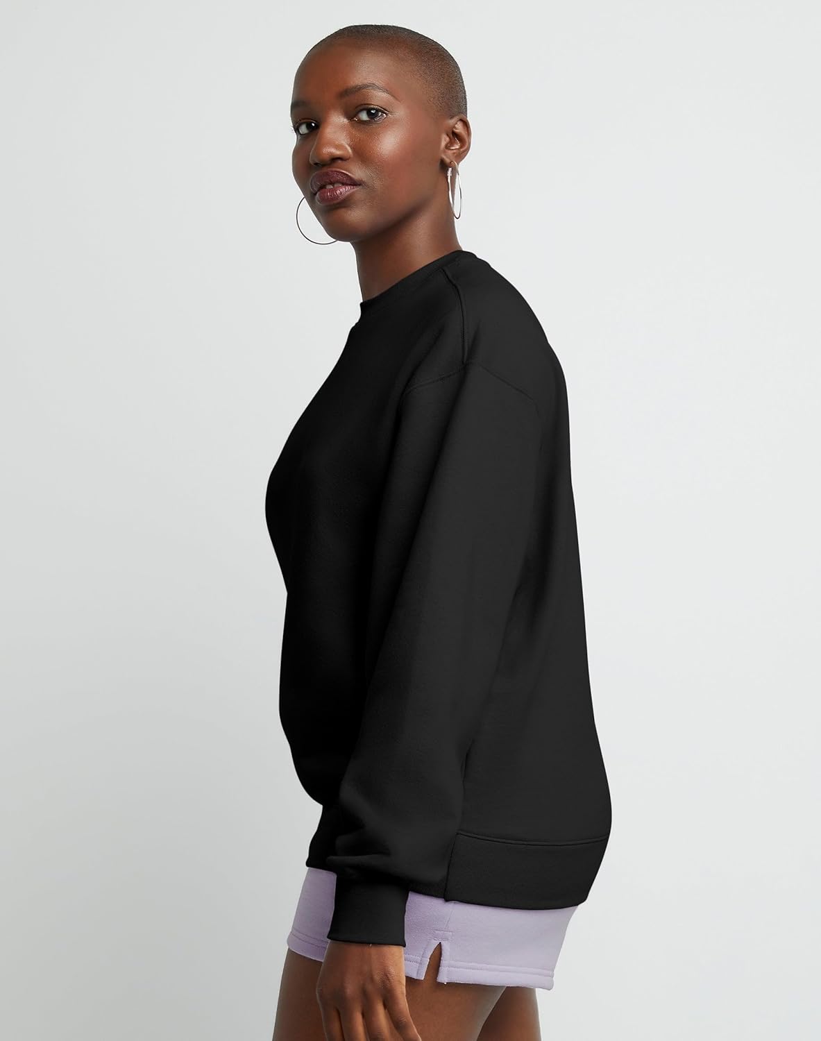 Hanes Originals Women's Fleece Sweatshirt, Midweight Sweatshirt for Women, Placed Flowers - Image 2