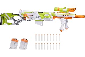 NERF Longstrike Modulus Toy Blaster with Barrel Extension, Bipod, Scope