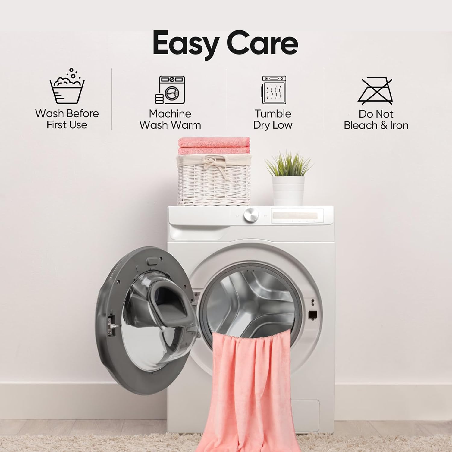 Orighty 6-Piece Towel Set - Soft & Lightweight - 2 Bath Towels, 2 Hand Towels, and 2 Wash Cloths - Absorbent & Quick Drying Microfiber Towel for Multipurpose, Bathroom, Gym, Sport, Yoga, Travel - Pink - Image 7