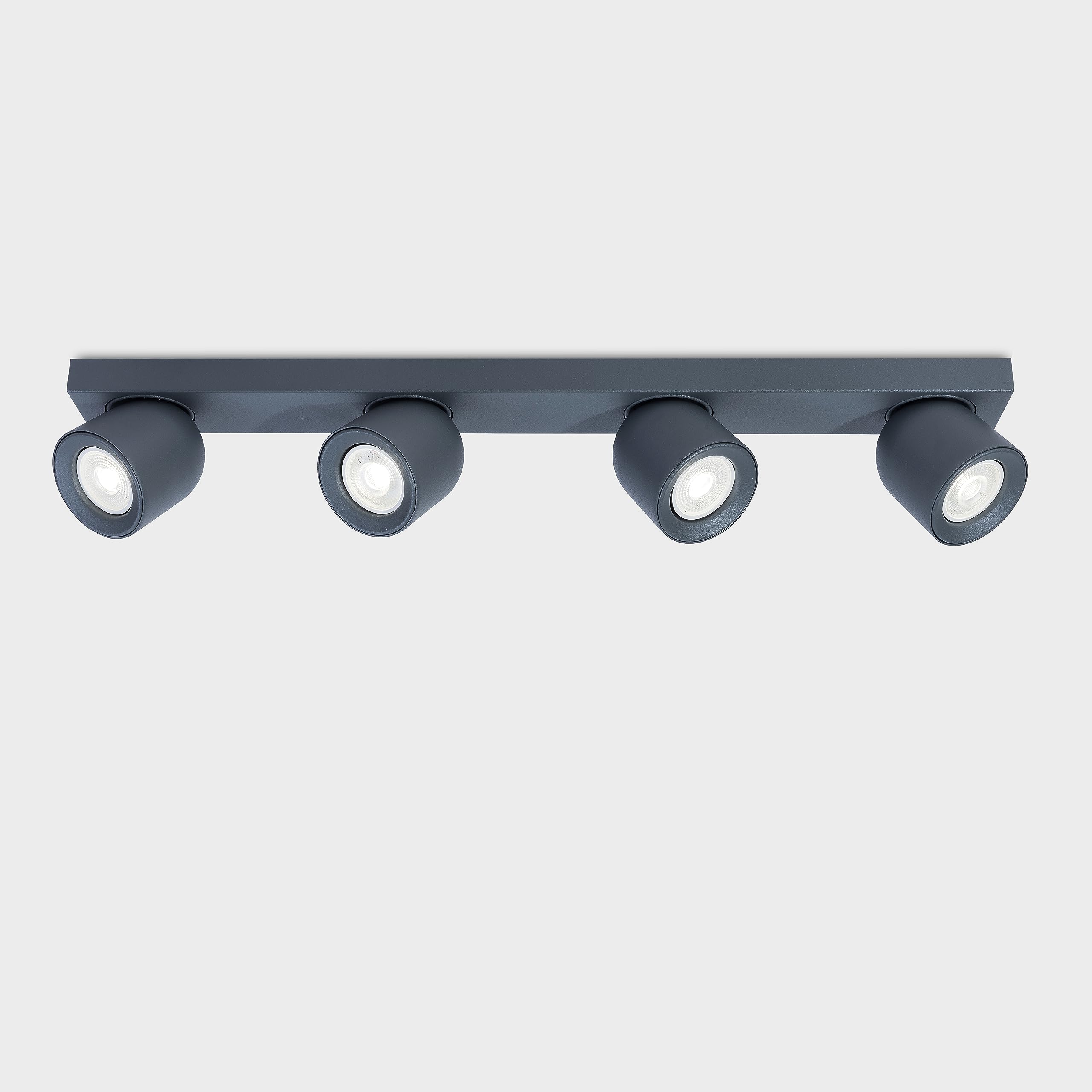 HARPER LIVING 4 Light Ceiling Bar Spotlight, Grey