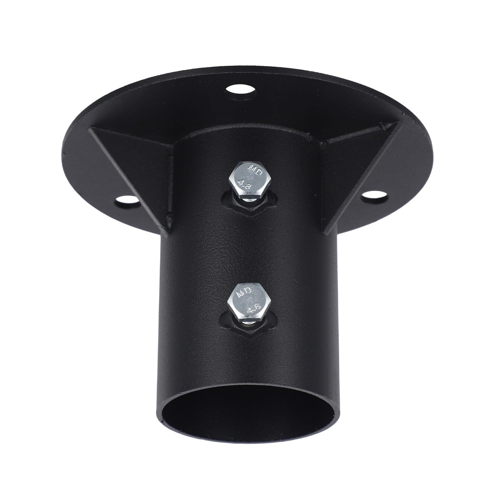 Bride de sol en acier robuste pour poteaux de clôture, poteaux de lampes et de boîtes aux lettres - Acier galvanisé - Diamètre intérieur de 65 mm et 78 mm - Compatible avec tubes ronds
