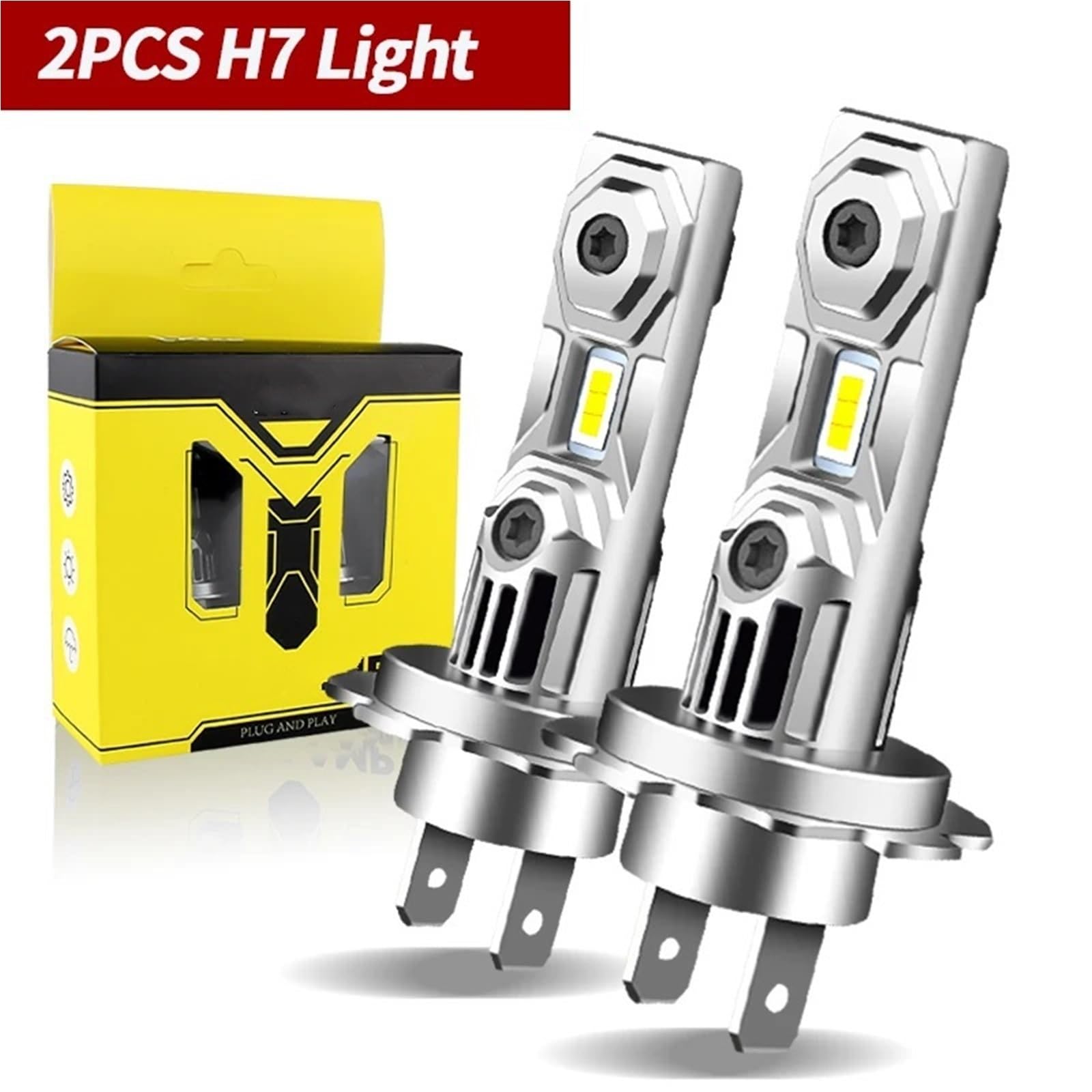 Kit de phares Phares LED H7 6000 K blancs 12 V pour moto 30 W, adaptés à la BMW S1000RR 2009-2018 Phare de moto(2PCS LED H7 White)
