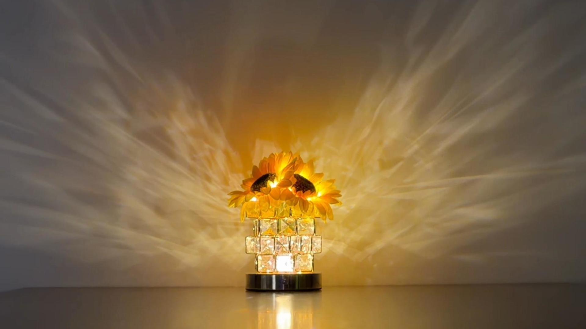 Image of Fussion Rechargeable Sunflower Lamp, Flower Lamp, Birthday Gifts for Women