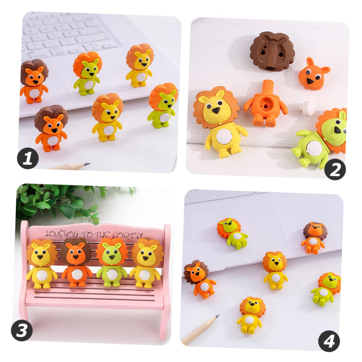 50 Stück Enten Radiergummis - Niedliche Tier Radierer Für Schule & Büro