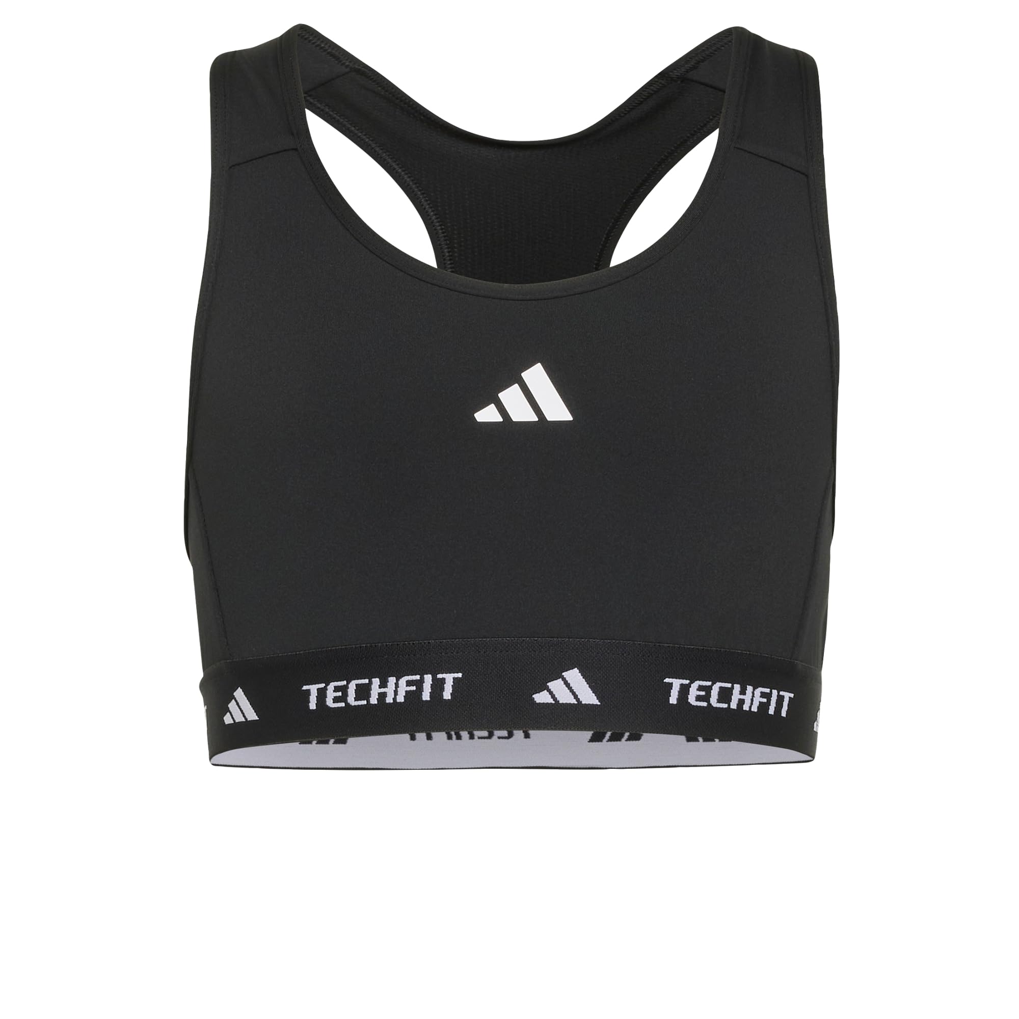 adidas Girl's Techfit Primelift React Bra, Black/White, 7-8 Years