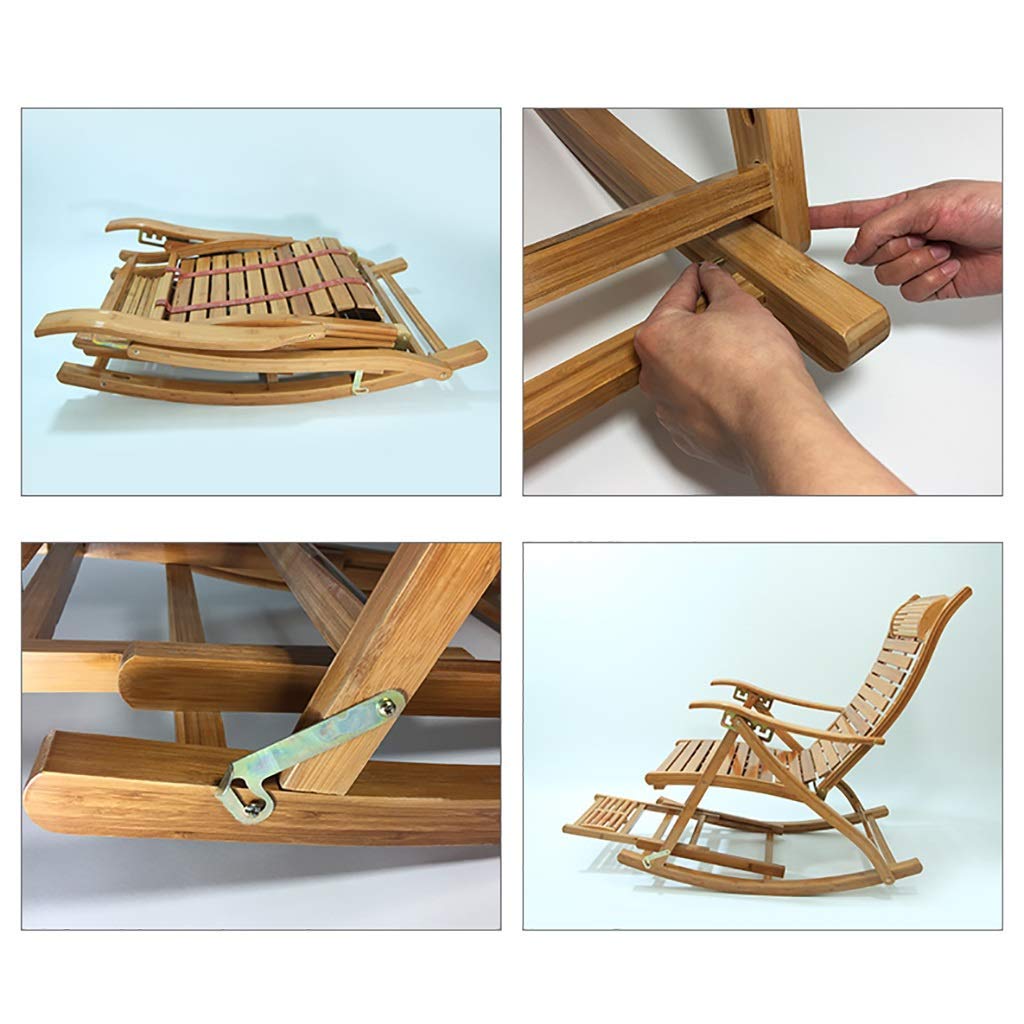 Amazon.co.jp: ロッキングチェア、リーニングバンブーチェア