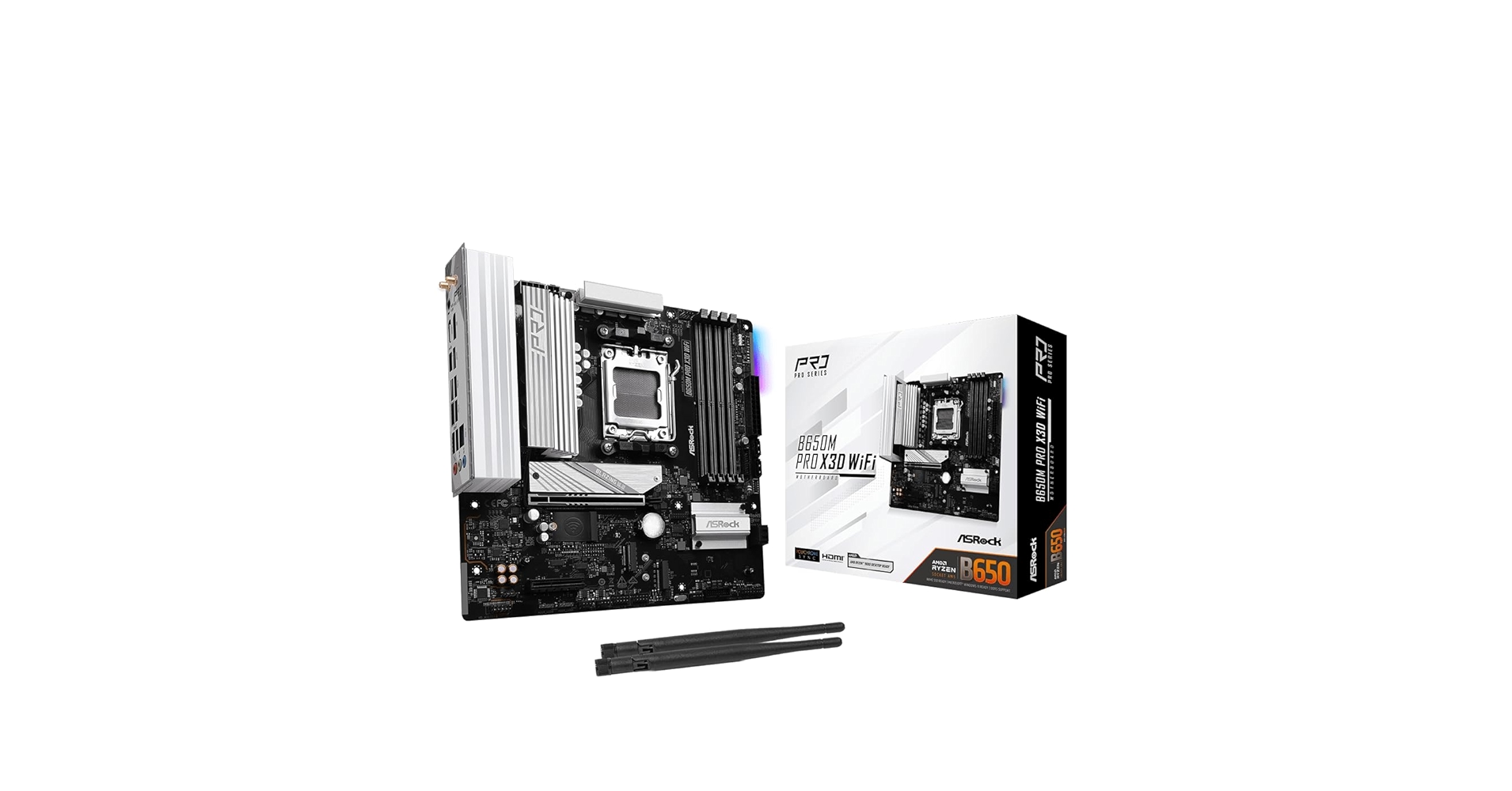 ASRock マザーボード B650M Pro X3D WiFi AMD ASRock > B650M Pro X3D WiFi