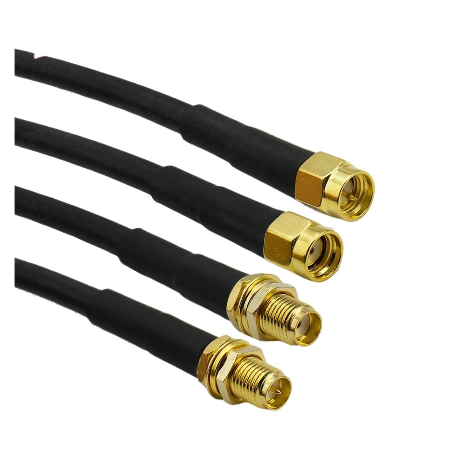 Kabel koncentryczny RG58 SMA męski na SMA żeński 50 omów, niskostratny, przedłużacz antenowy RF, adapter złącza, pigtail(Type 9,500CM)