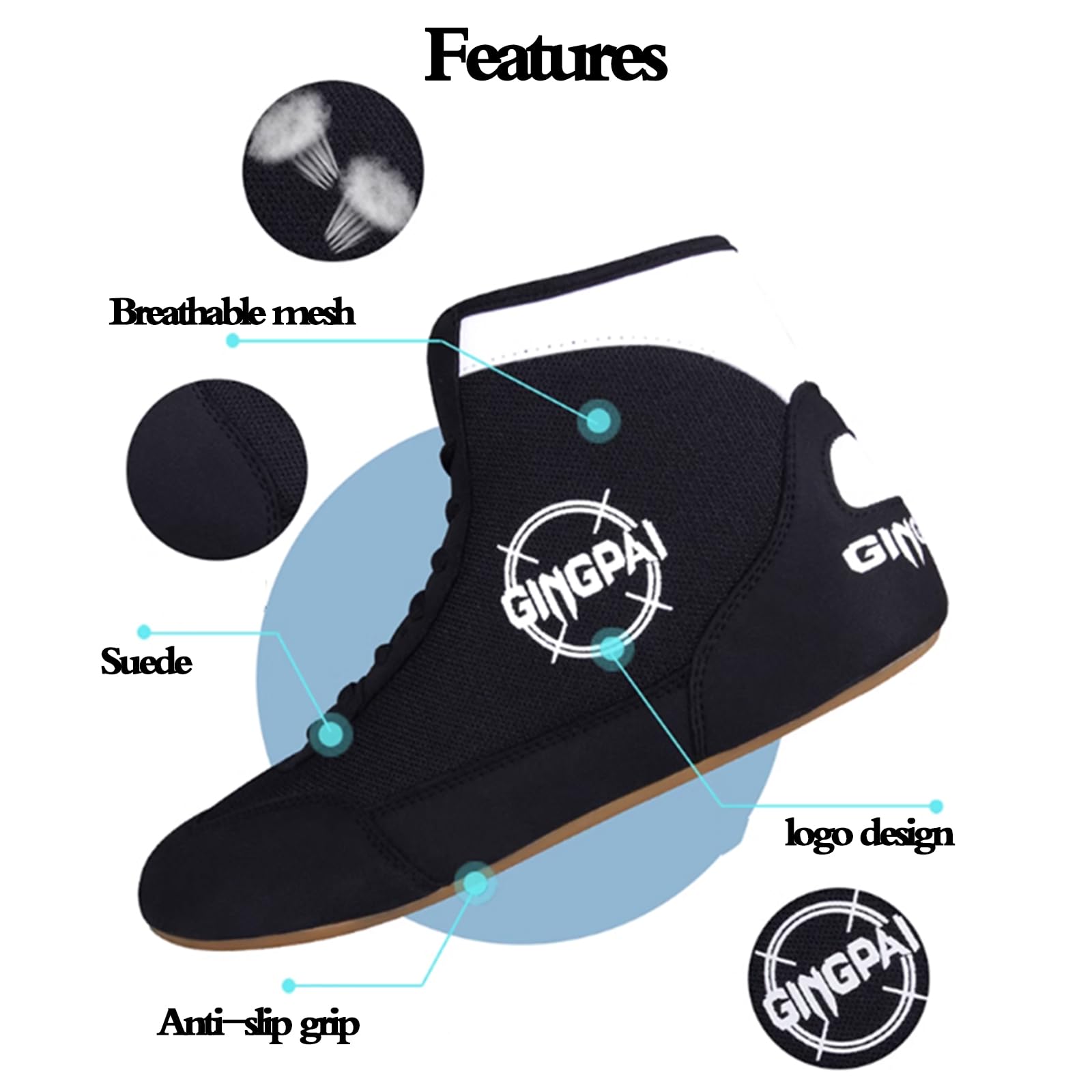 Zapatos De Lucha Juvenil,Zapatos De Boxeo Unisex NiñOs,Botas De Boxeo para Fitness,Liviablesy Transpirables,Superior De Malla Transpirable,para Hombres Mujeres NiñOs NiñOs Adolescentes