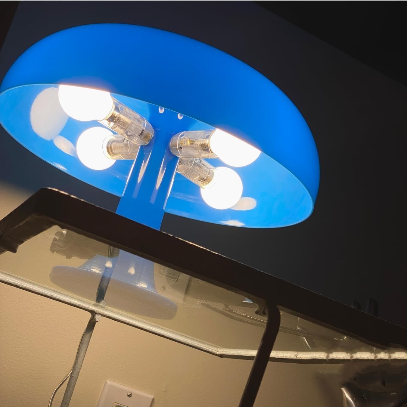 Pilz Lampe, Pilz Lampe,Mushroom Lamp Für Raum Ästhetische Moderne Beleuchtung Für Schlafzimmer Kühle Retro Wohnzimmer Dekor (Blau)