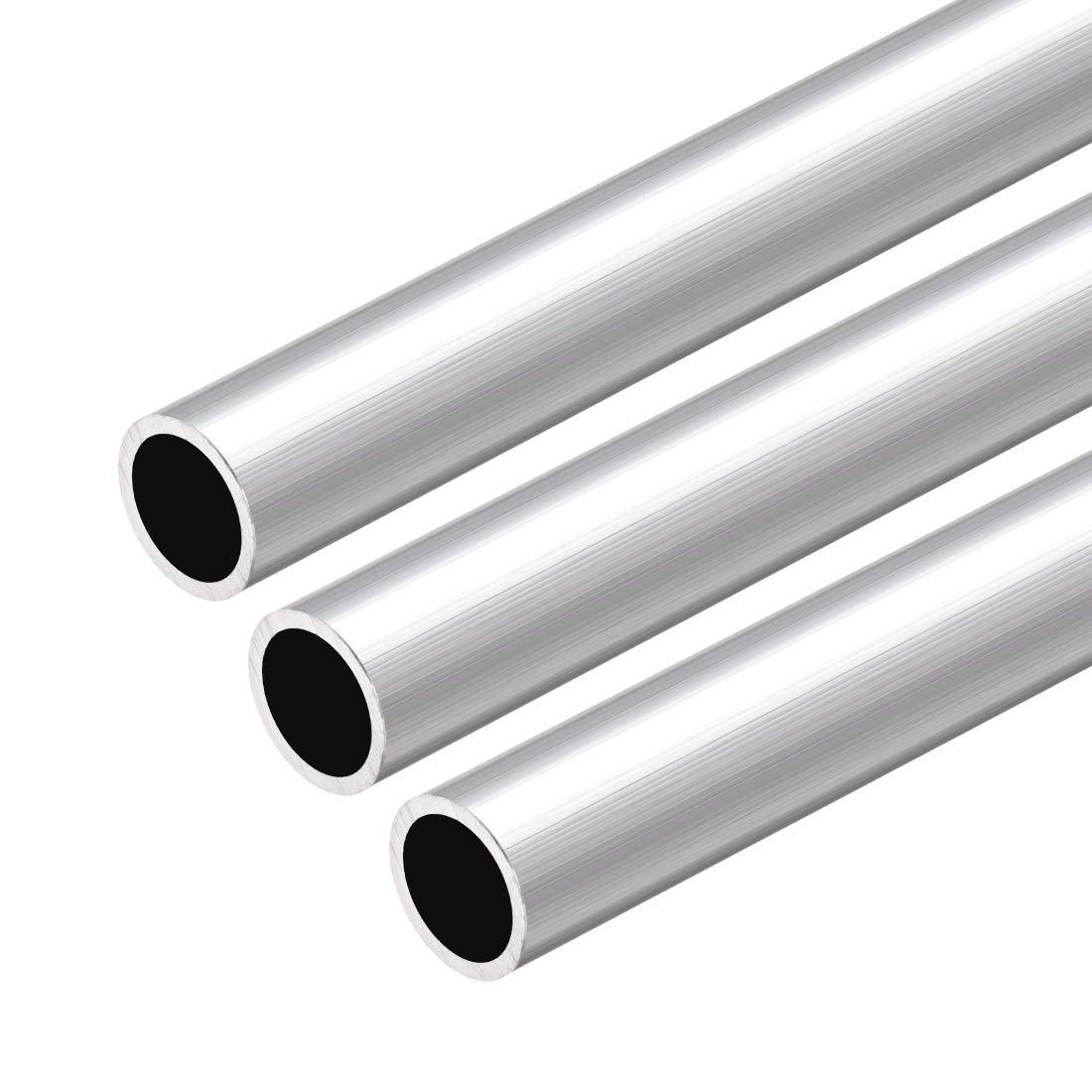 uxcell 6063 Aluminum Round Tube, 300mm Length 15mm OD 12mm Inner Dia Seamless Aluminum Straight Tubing 3 Pcs 15mm x 12mm