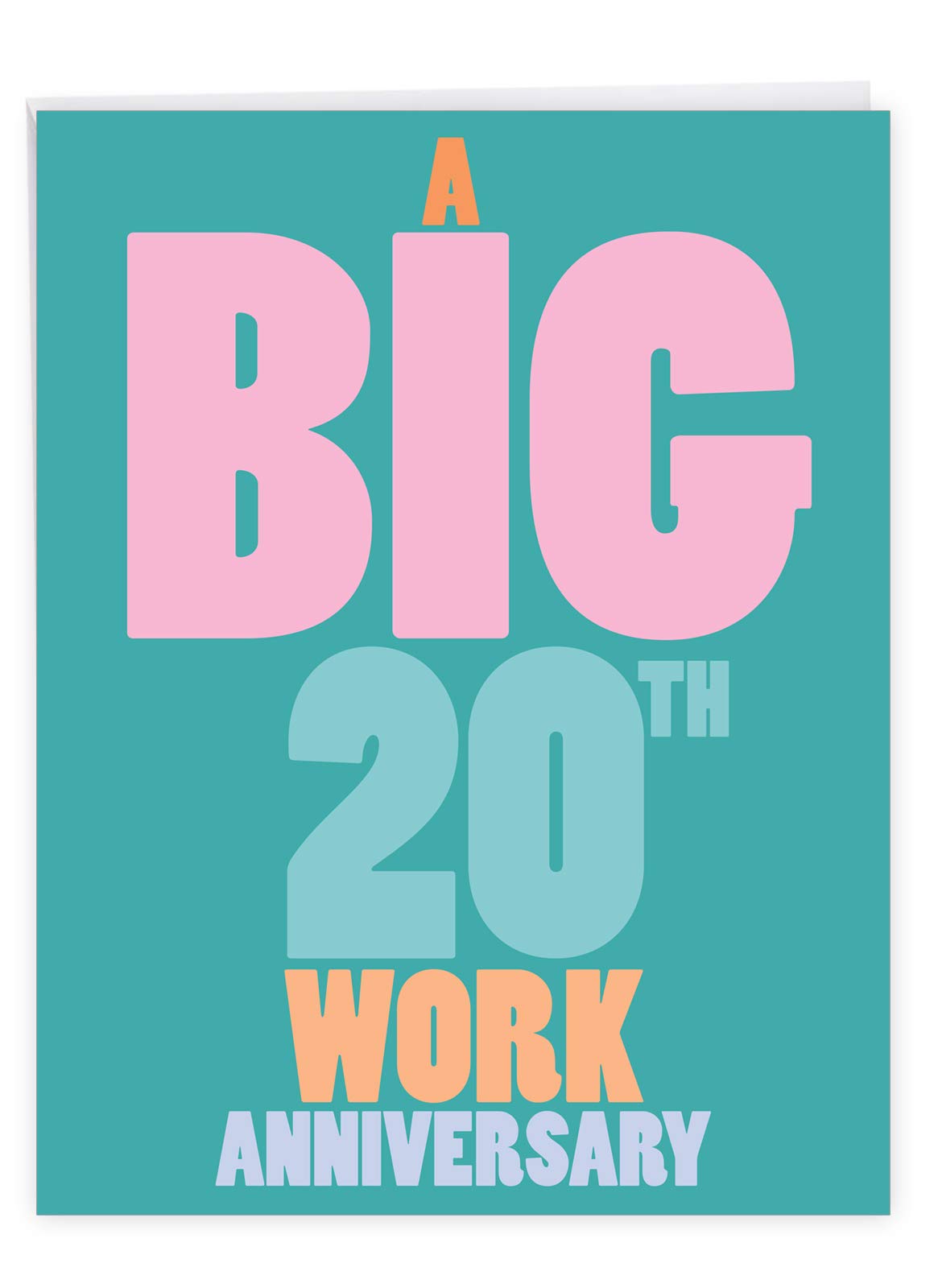 Amazon.com: NobleWorks - 20th Work Anniversary Card Jumbo (8.5 x 11 Inch) -  Big Notecard for Employee Anniversaries, 20 Years - Years at Work 20  J9140MAG-WA : Everything Else
