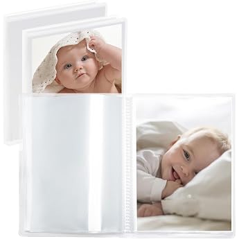 Vienrose Baby Photo Album 10 x 15 cm Slip-in Album Set of 3 Transparent Photo Album for 52 Photos Personalised Family Album & Wedding Album for DIY Gift Idea for Memories