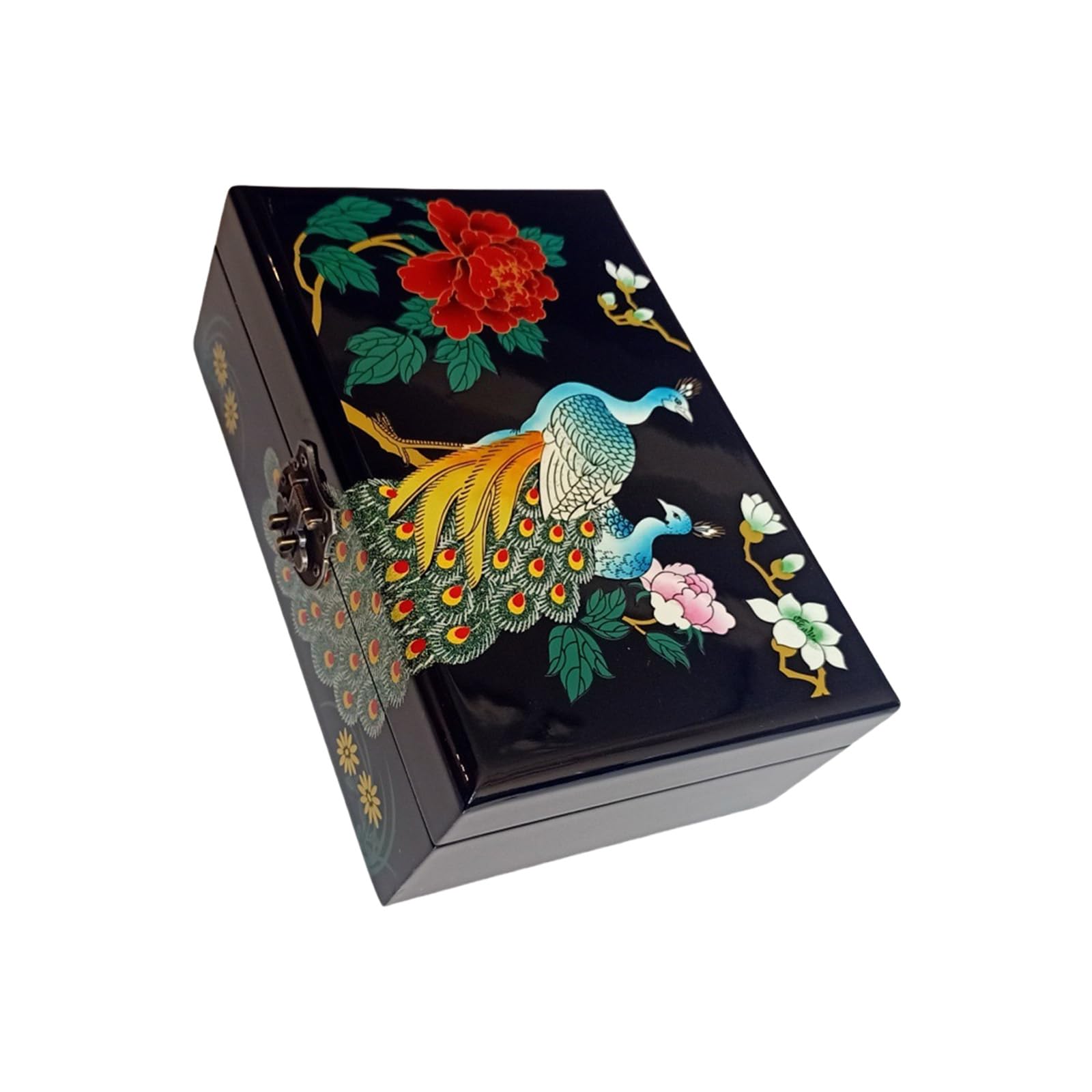Artistics Lack Schmuck Aufbewahrungsbox, traditioneller Verschluss, Heimdekoration, Organizer, Lackwaren Schmuck Organizer