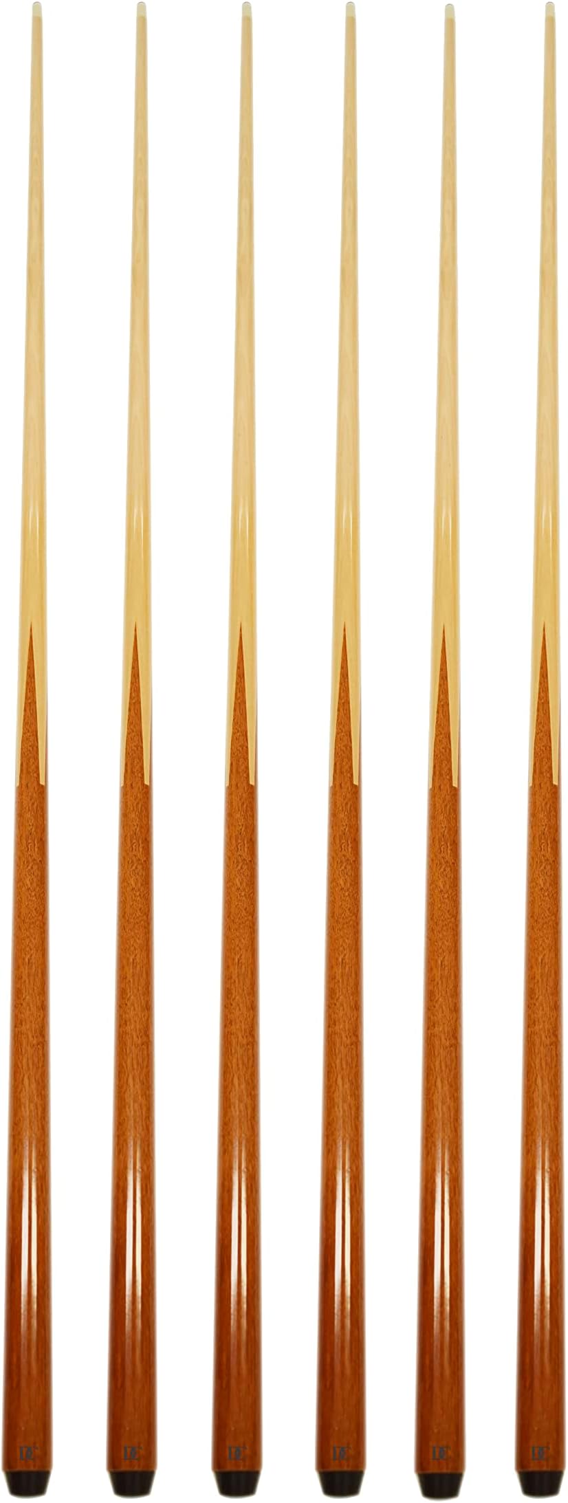HAN'S DELTA Set of 6 Pool Cues 36"/42"/48"/57" Real 4-Prong House Bar Billiard Pool Cue Stick