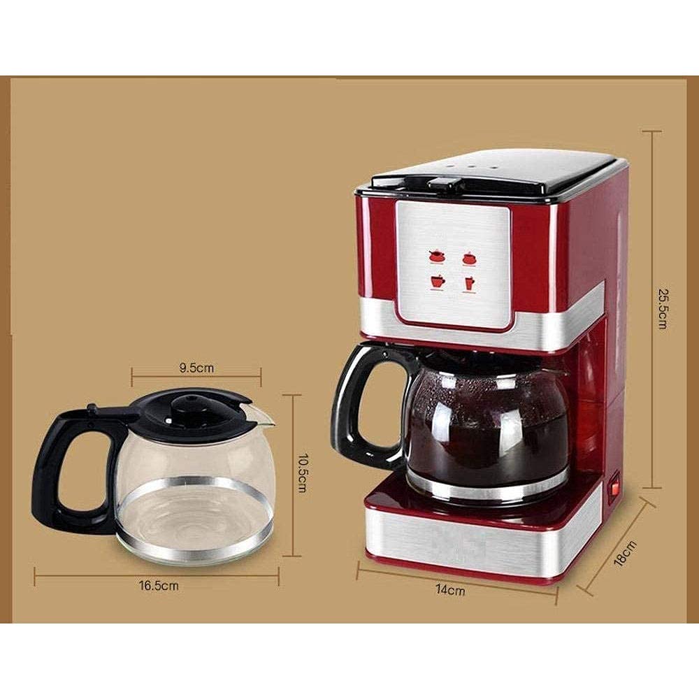 CUNTO Caffettiera, 6 tazze, macchina da caffè automatica istantanea in acciaio inossidabile