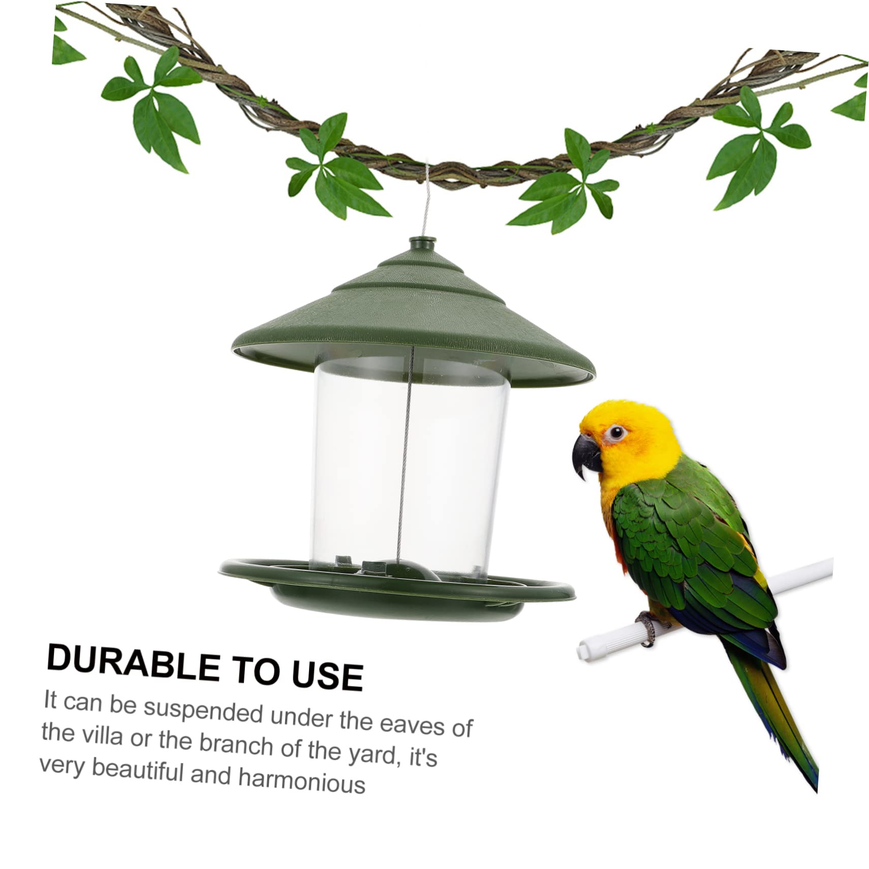 BESPORTBLE 2pezzi Mangiatoia Per Uccelli Da Appendere Dispenser Di Cibo Per Uccelli Da Giardino e Pulire Design Semplice e Pratico Per Uso Esterno