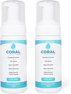 Coral Nano Silver Foaming Toothpaste  Natural Fluoride Free Toothpaste  SLS and  - Compare price