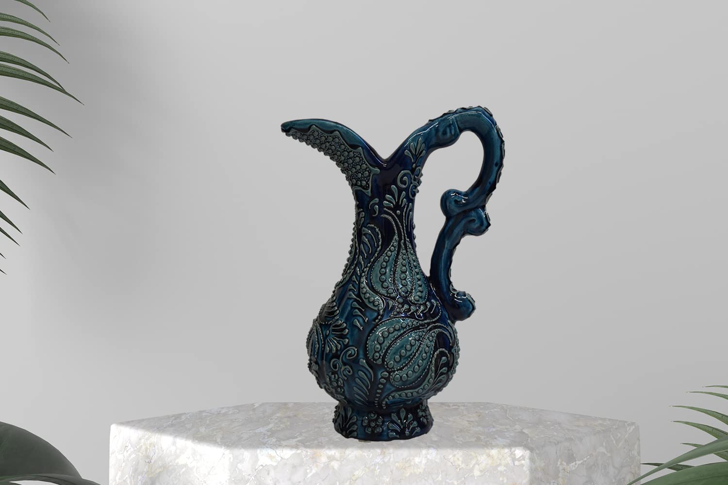 Ceramic Pitcher, EliPOT 10 inch Ceramic Pitcher, Turkish 10