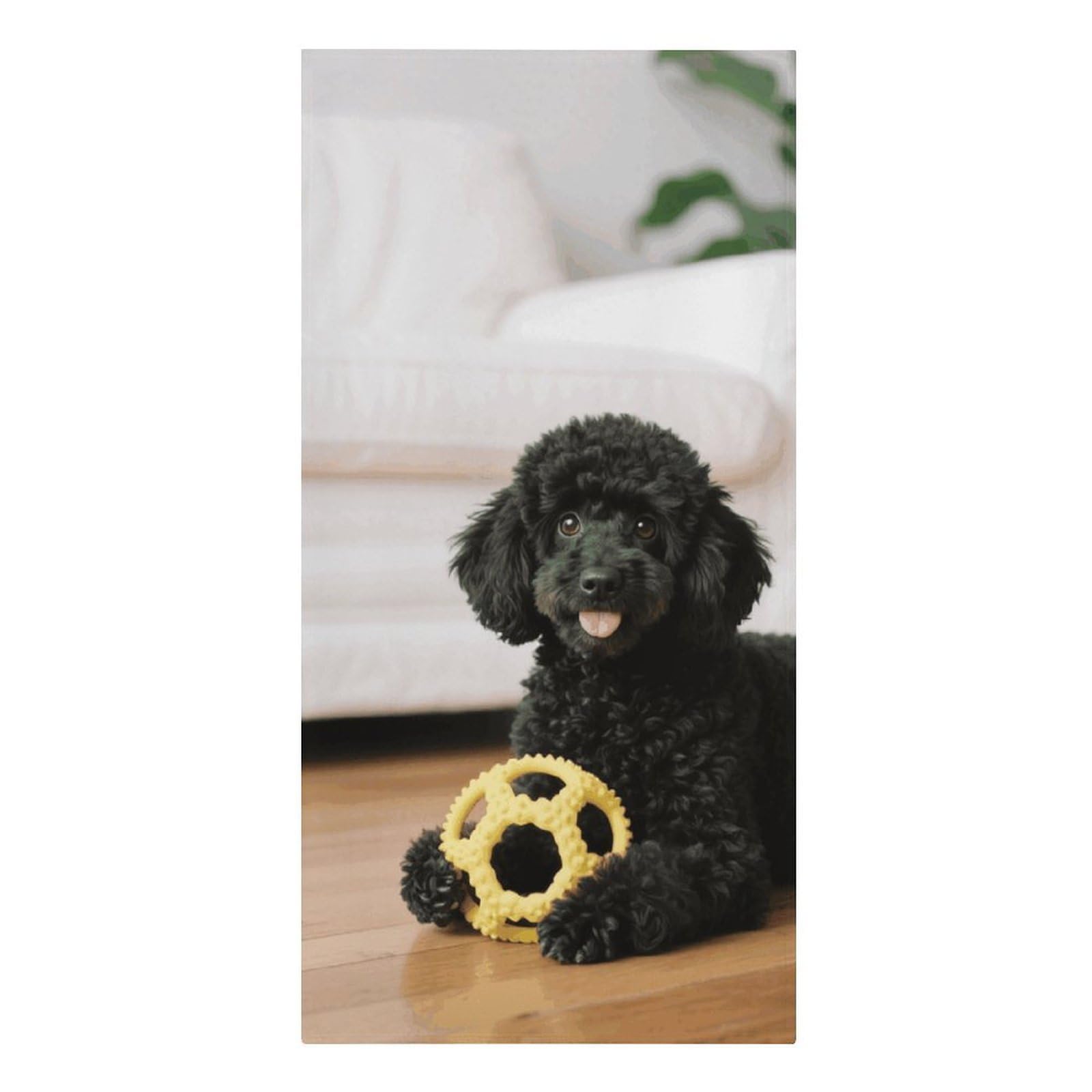 asbwuo Black Poodles Dog Beach Towels Extra Large Quick Dry Absorbent
