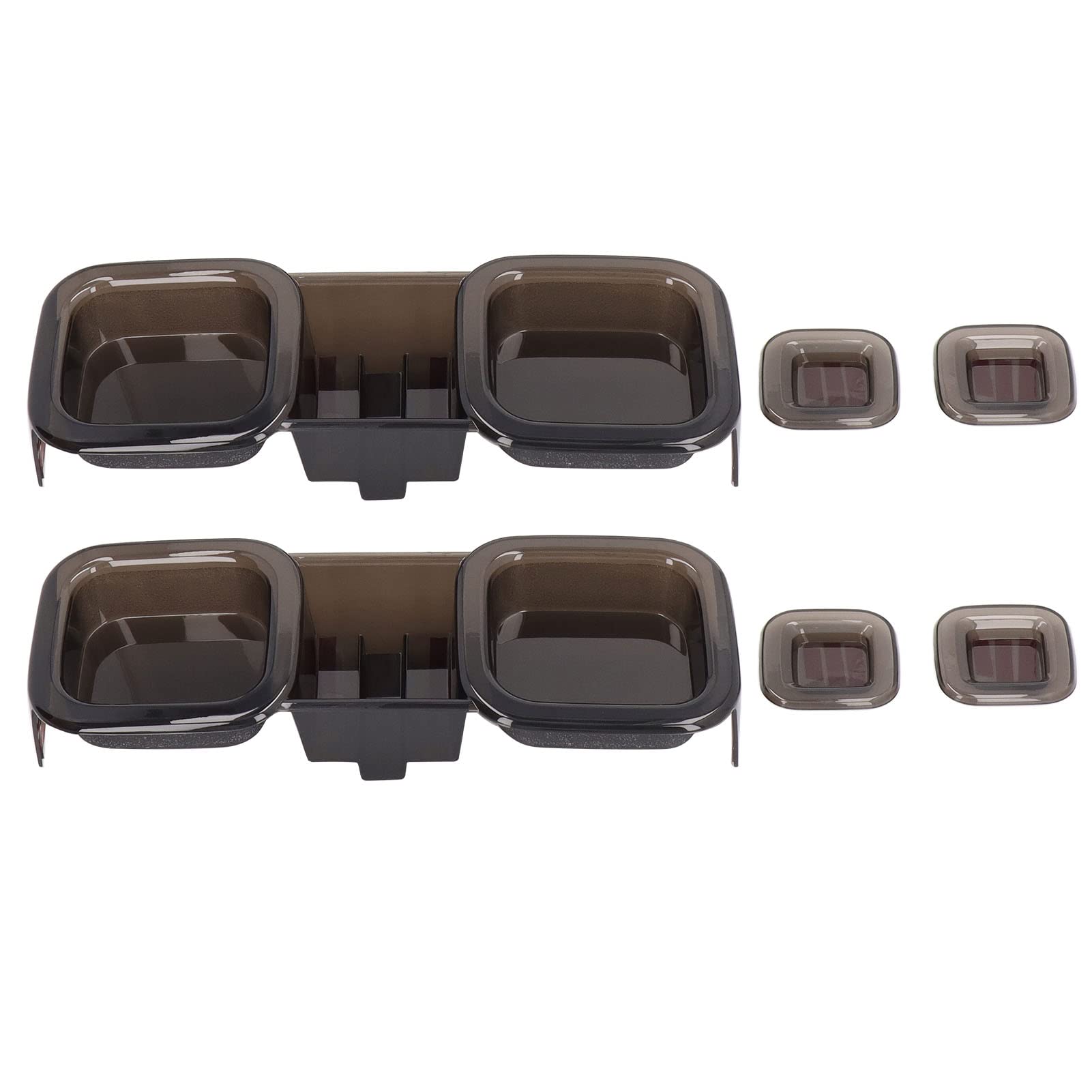 Cuifati Copertura Fanale Posteriore per Land Rover Defender 110 L663 2020+ 6 Pezzi Trasparente Grigio ABS Paraluce Freno Decoro Sostitutivo