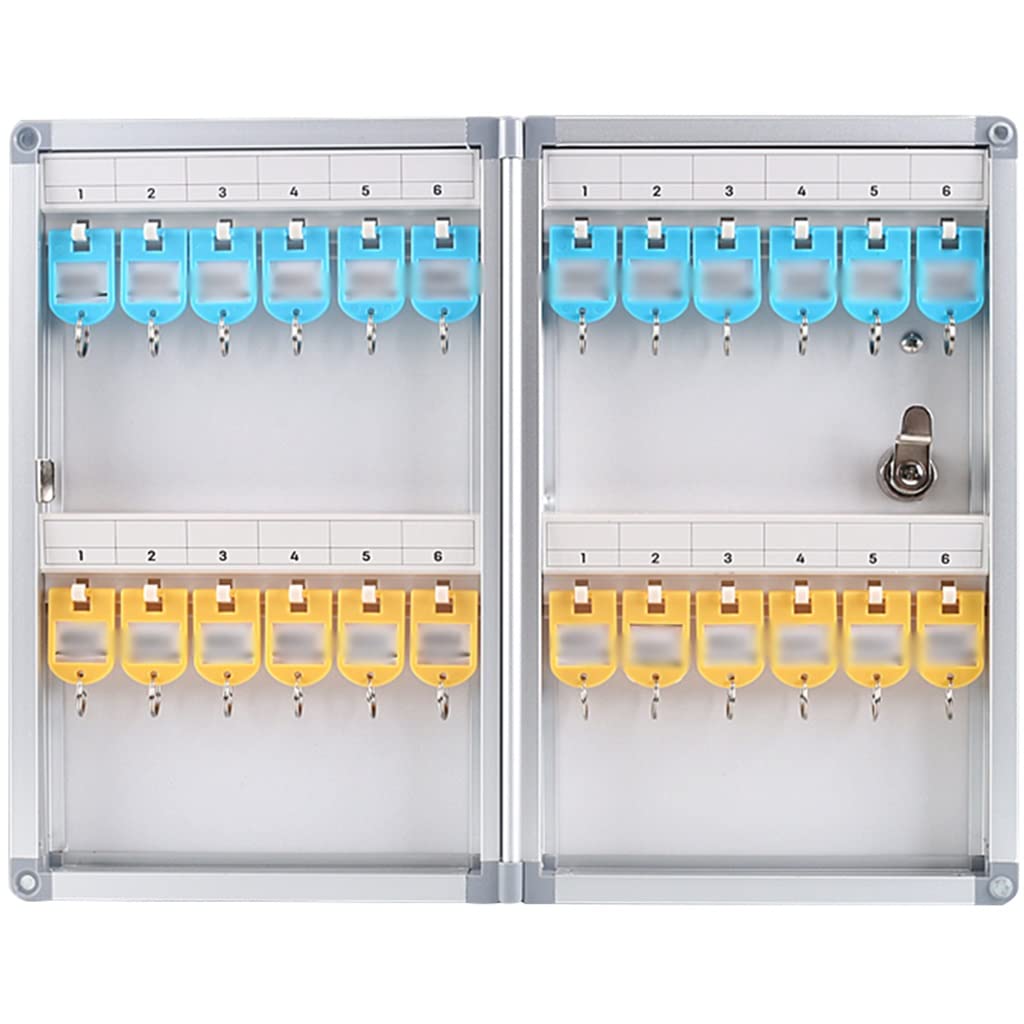 Sdfdcgjsr Silver-Key Lock Key Storage Cabinet, Household Office Available Aluminum Alloy Key Lock Box