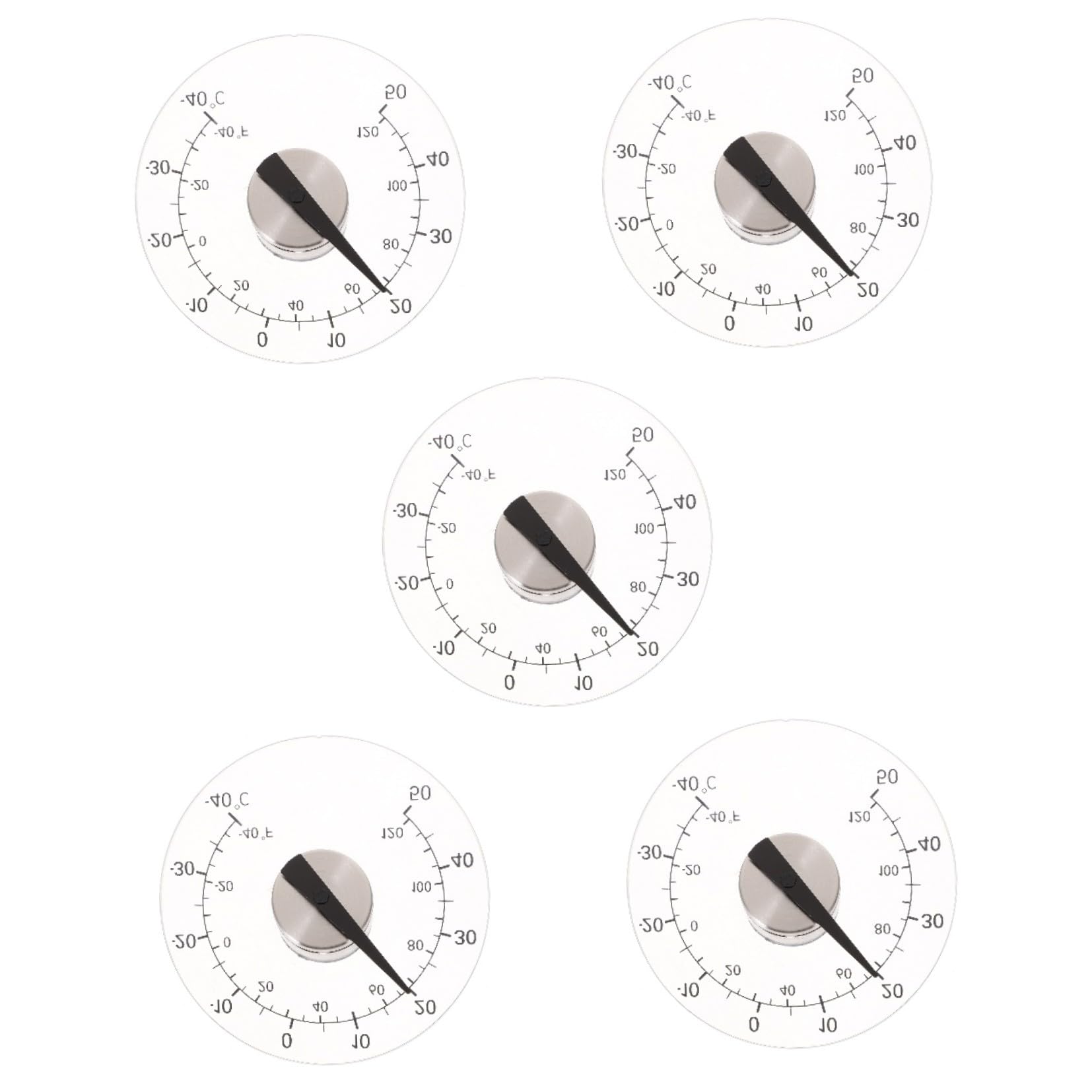 Yardwe 5 Unidades De Medidor De Temperatura De Dial Barómetros Para Exteriores Para El Hogar Medidor De Temperatura Pegatina Termómetro Autoadhesivo Medidor De Temperatura Panel De