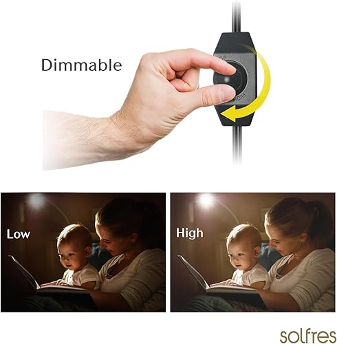 Miniatura 6 de Solfres Luz de Lectura para Cabecera de Diseño Innovador Patentado. Luz Dorada para Libros sin Perforación para Lectura Nocturna. Lámpara LED