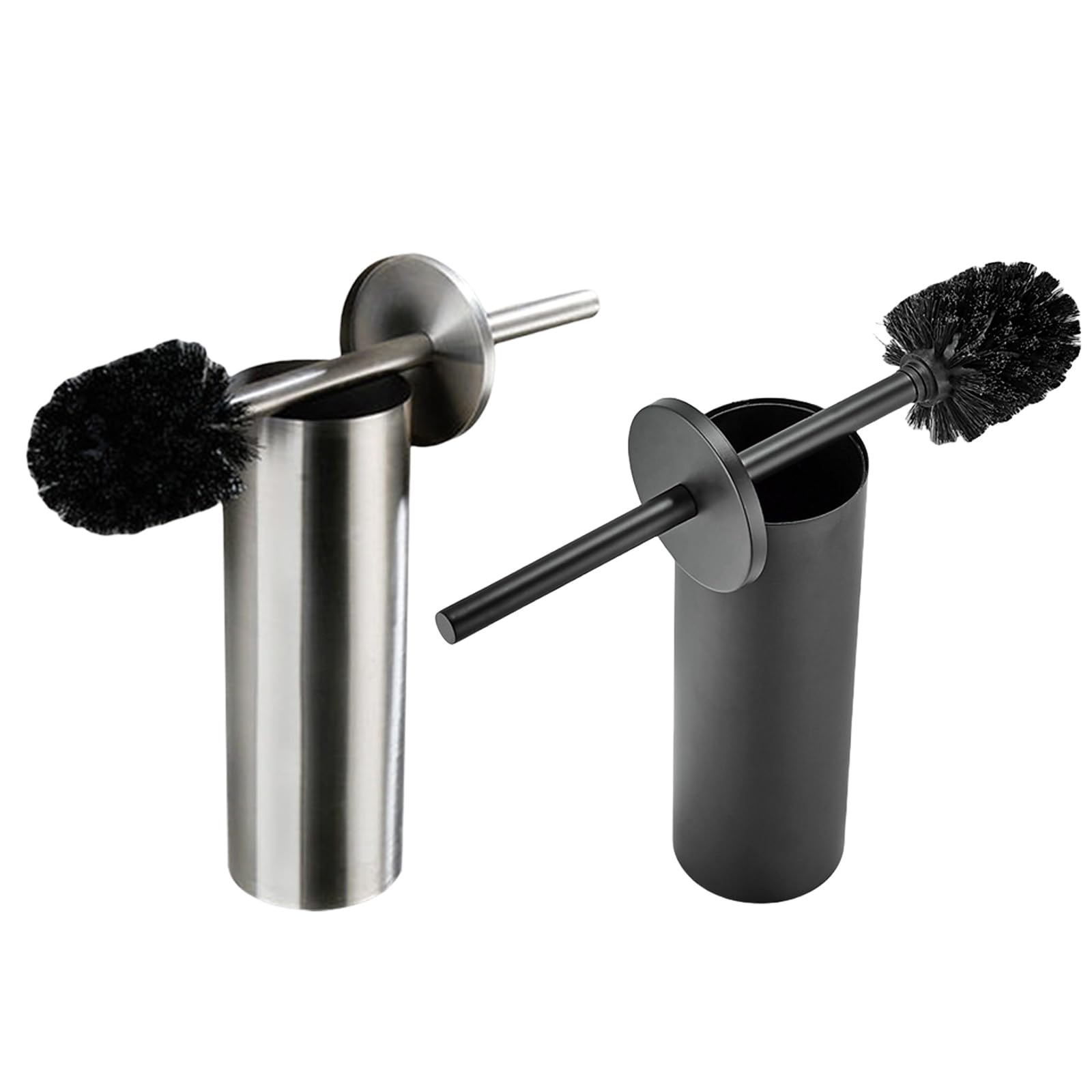 Cepillo de inodoro resistente con cerdas suaves, mango de silicona, diseño eficiente de soporte de suelo para una fácil limpieza del baño, herramienta de limpieza de inodoro duradera