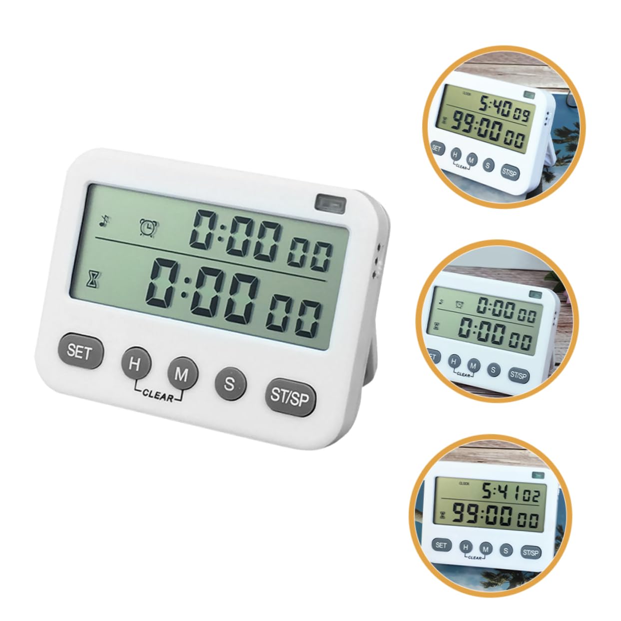 Timer Da Cucina Digitale Da 3 Pezzi/Orologio Con Allarme Forte Dispositivo Di Temporizzazione Da Laboratorio Timer Da Cucina Con Allarme A Batteria