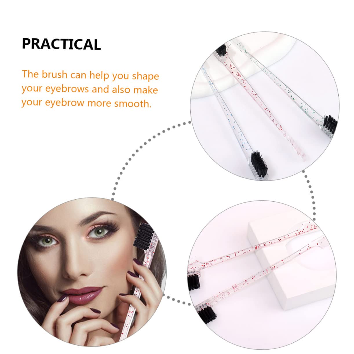 FOMIYES 48 Pz pennello per sopracciglia a doppia punta strumento per il trucco delle donne pennello per sopracciglia da donna makeup kit make up kit pettini pettine spazzola per bordi