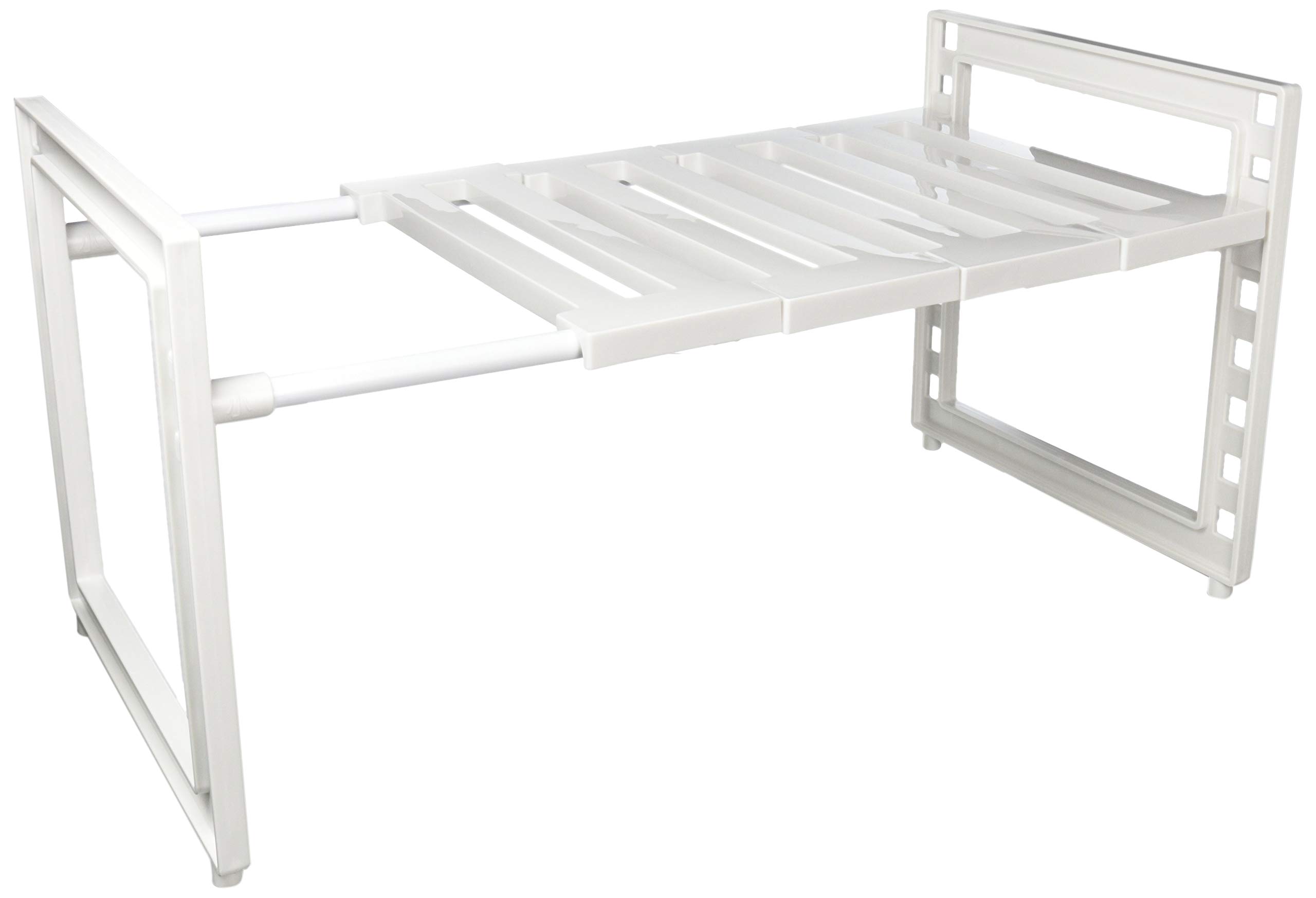 Pearl Metal HB-4813 Undersink Space Rack, White, 14.2-20.9 inches (360-530 cm), Telescopic Type, Arrangement Free
