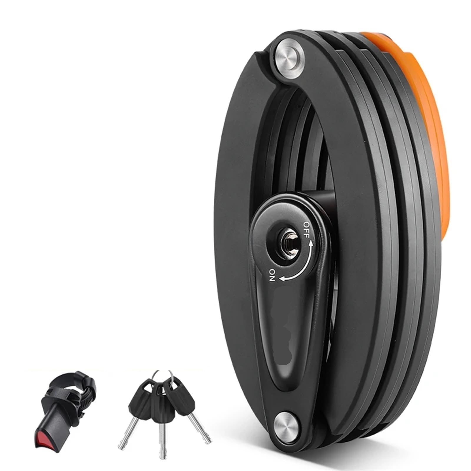 Heavy-Duty Foldable Bike Lock - Ultimate Anti-Theft Chain Cable Padlock for Bicycle and Motorcycle Security with 3 Keys(85cm Key Lock)