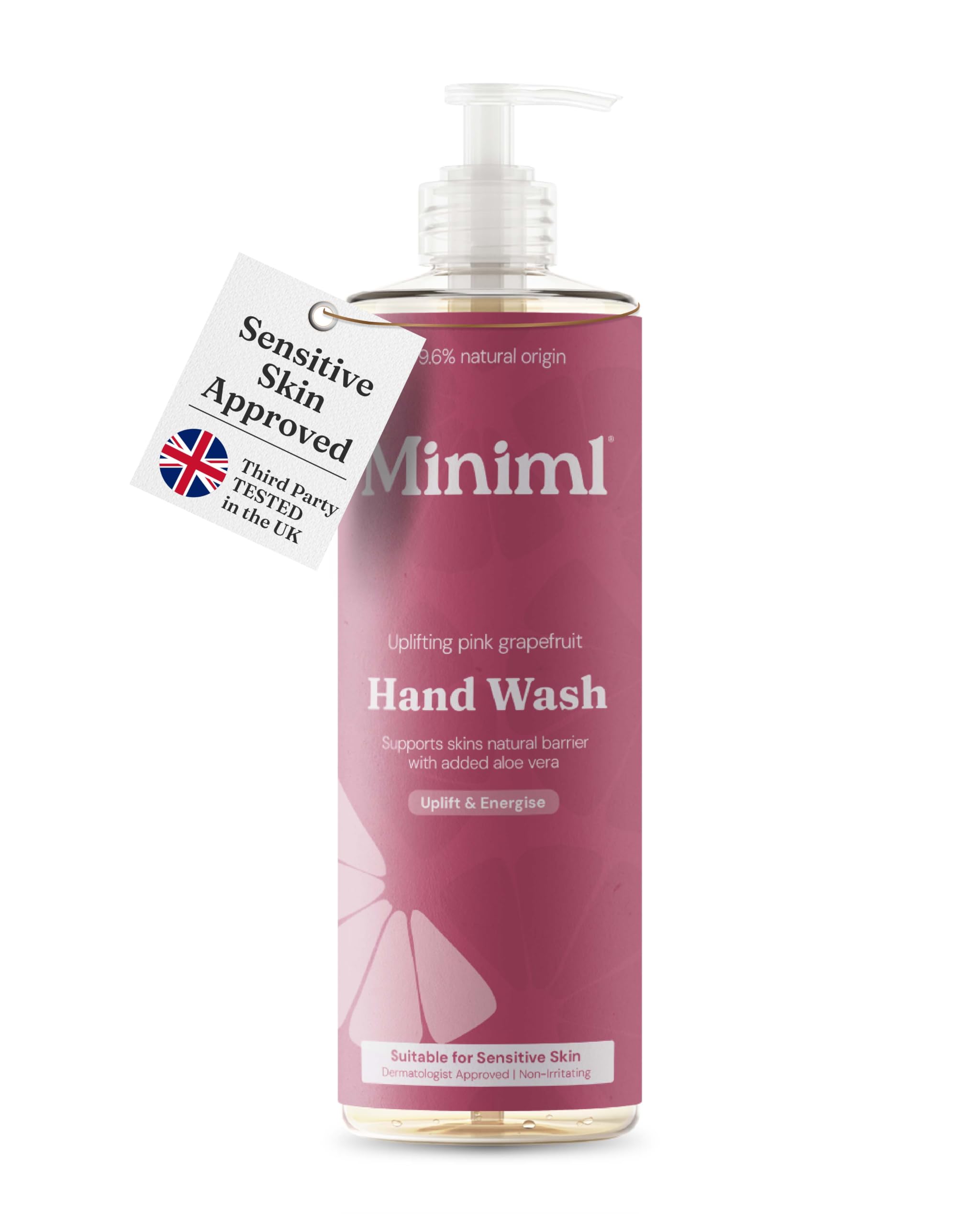 Miniml Natural Hand Wash 400ml – Uplifting Pink Grapefruit