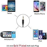 Vista 4 de Entrada auxiliar de audio para automóvil, cambiador de CD estéreo de 0.138 in cable auxiliar para Mazda 3 2004-2008, Mazda 5 2005-2009, Mazda 6