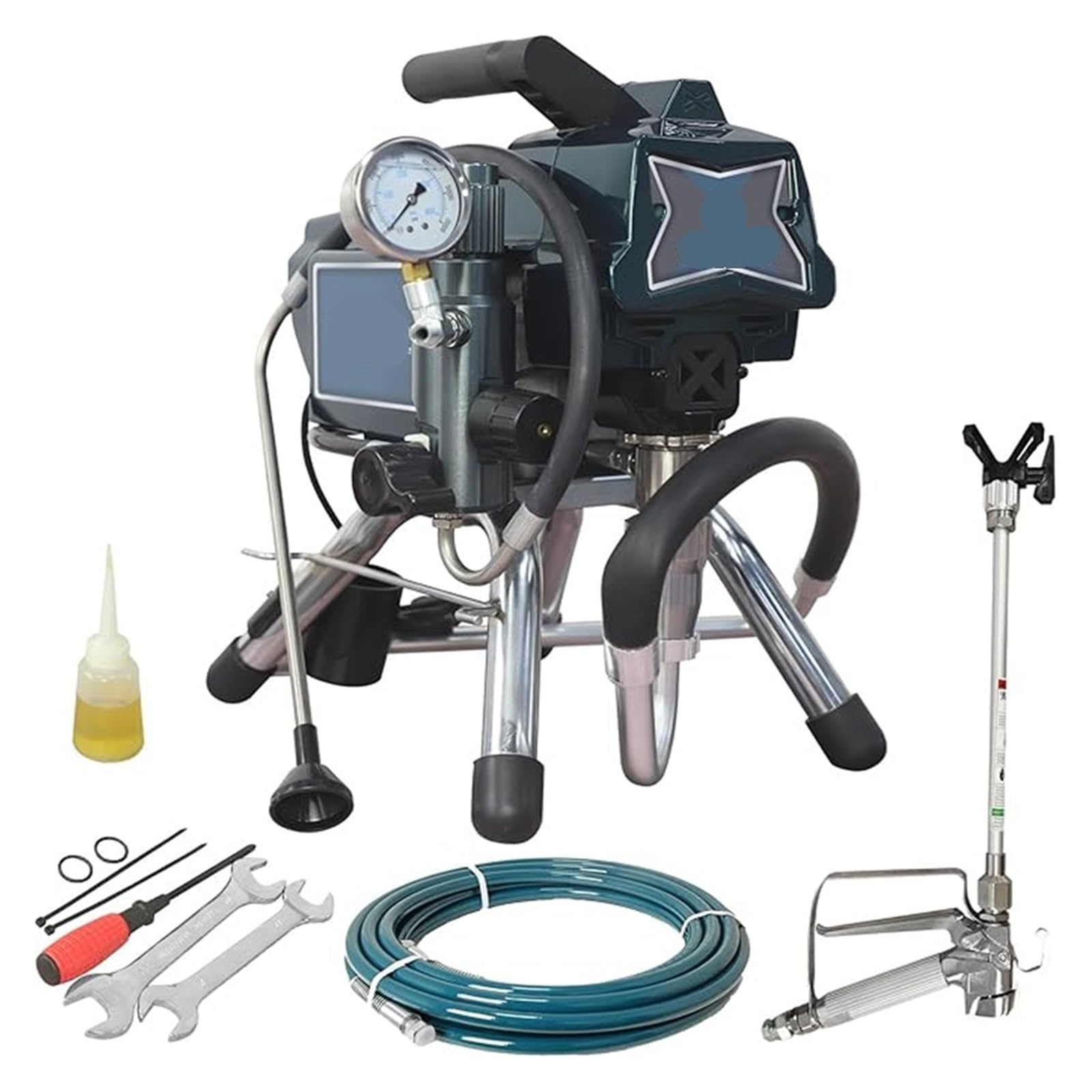 Set di Pistole a spruzzo, Carrello spruzzatore di Vernice airless spruzzatore Verticale in Metallo for la verniciatura della casa Fai da Te Garage per verniciatura Auto, Primer