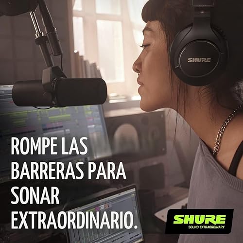 Vista 3 de Shure SM7B Micrófono dinámico vocal – Micrófono de estudio XLR para podcasting, grabación, transmisión, radiodifusión y juegos – Sonido suave
