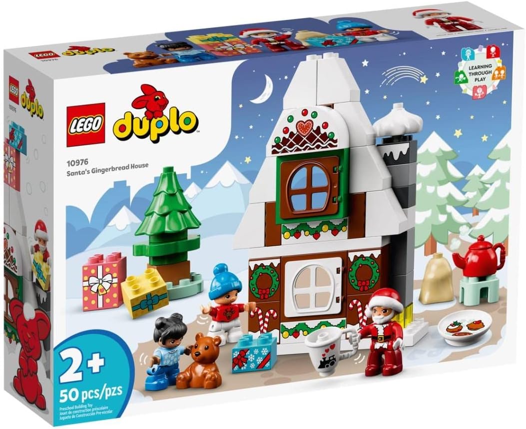 Lego® DUPLO® Santa's Gingerbread House 10976 Building Toy; Christmas Playset for Preschoolers and Kids Aged 2+