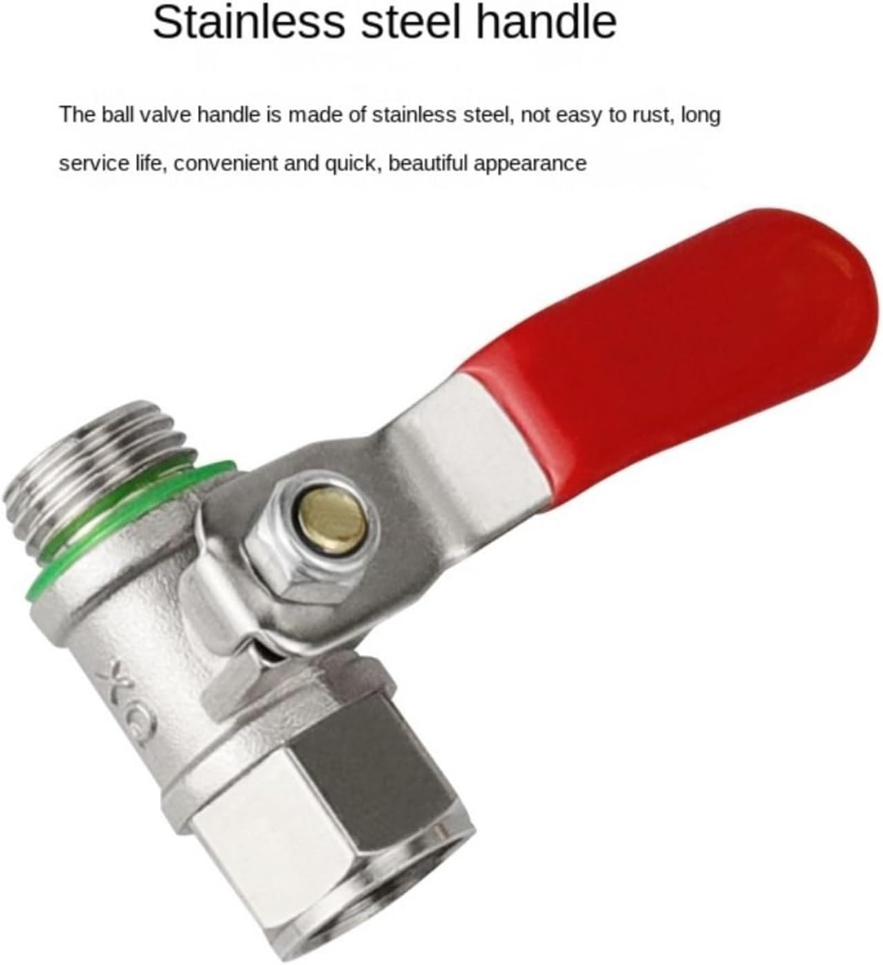 Copper Valve Body Agricultural Sprayer Ball Valve ZZ Switch Stainless Steel Handle(Gold,ZZ Handle Switch)