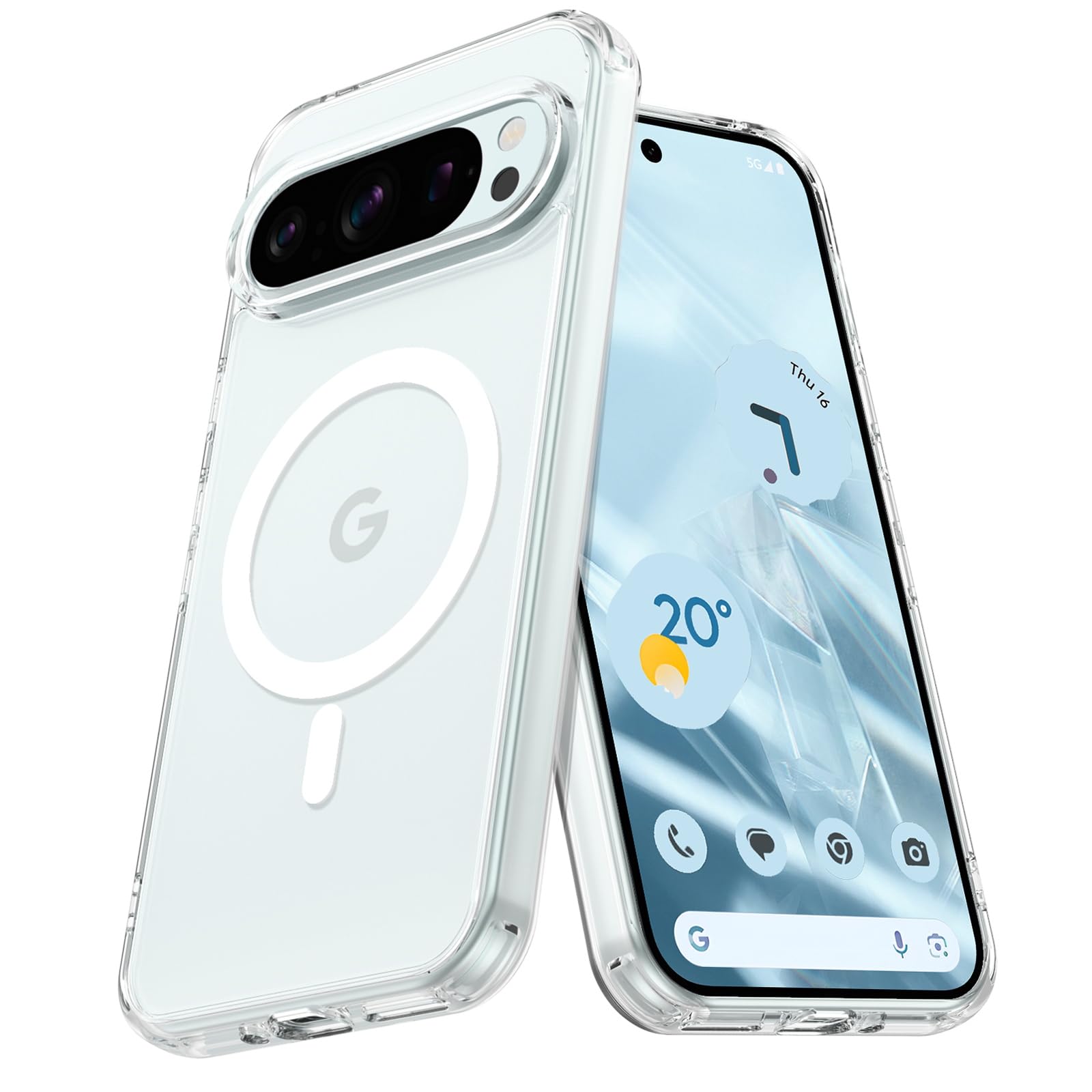 YINLAI Cover Trasparente Google Pixel 9 Pro Con MagSafe – Antigiallo E Antiurto