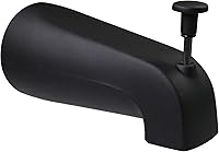Vista 2 de Westbrass A531D-1F-62 5-1/4" Reach Wall Mount Tub Spout with Front Diverter, Zinc, Matte Black